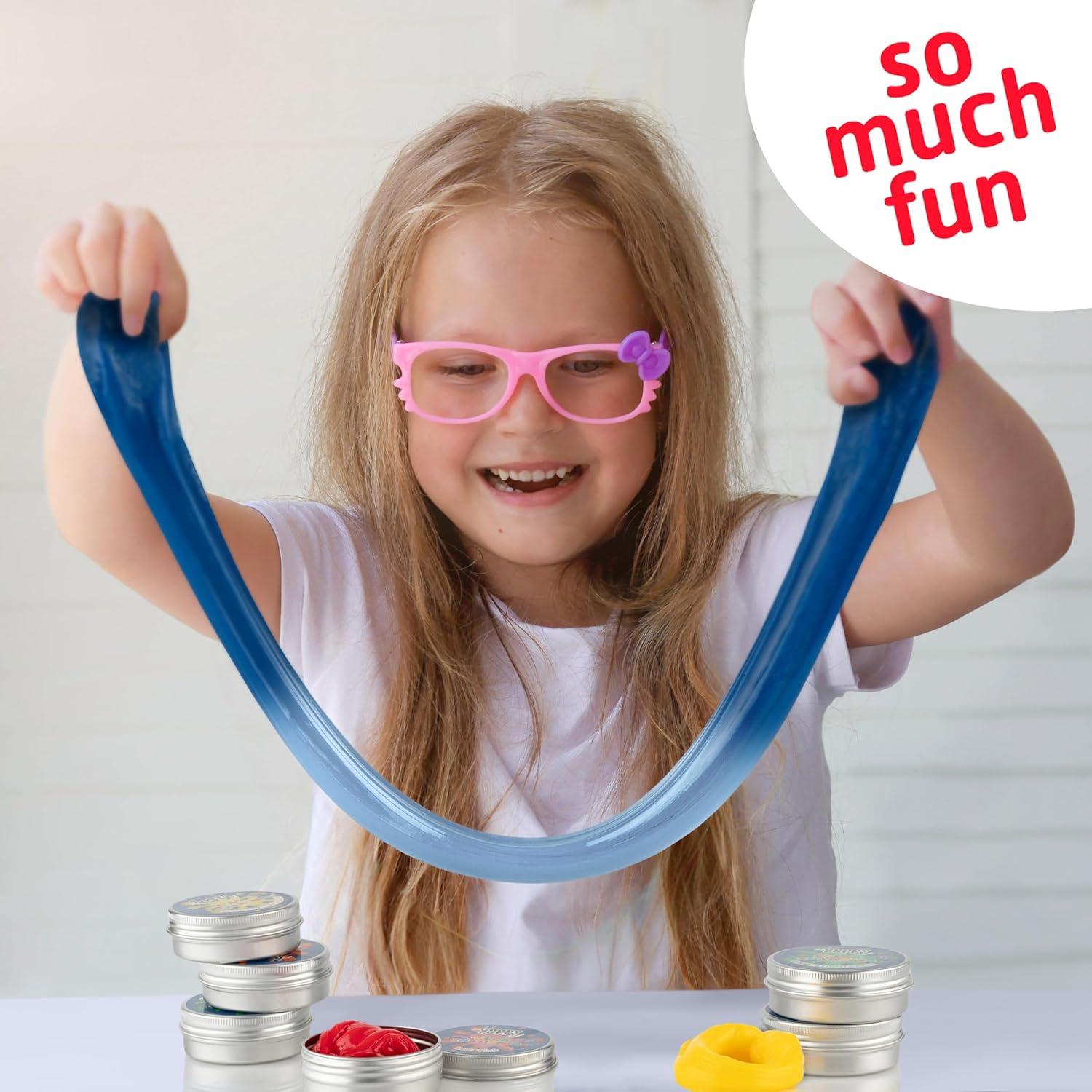 Set de Masilla Antiestrés Goody Putty 6 Latas Cambiante Color