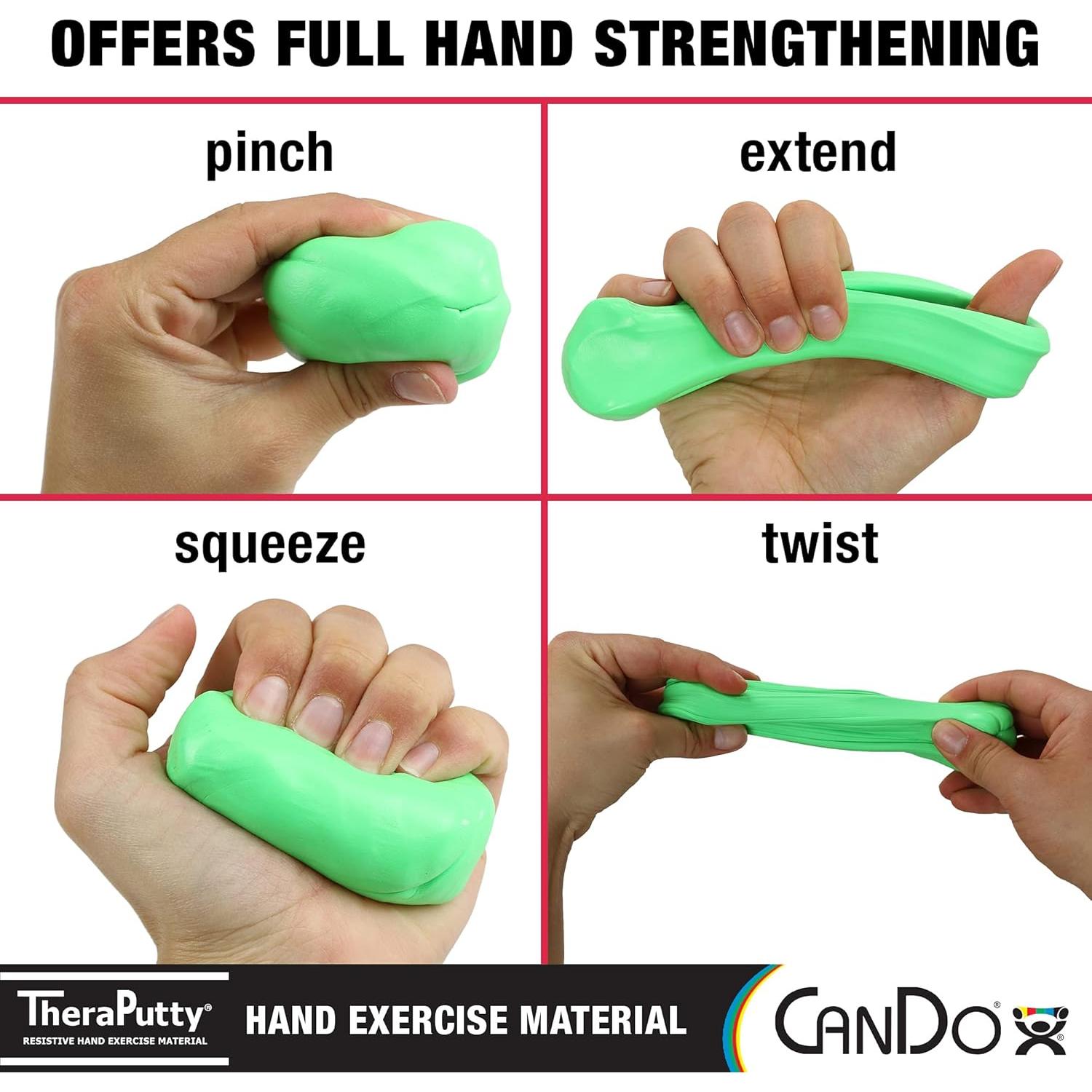 Masilla de Ejercicio CanDo TheraPutty Set 4 Piezas 56.7g