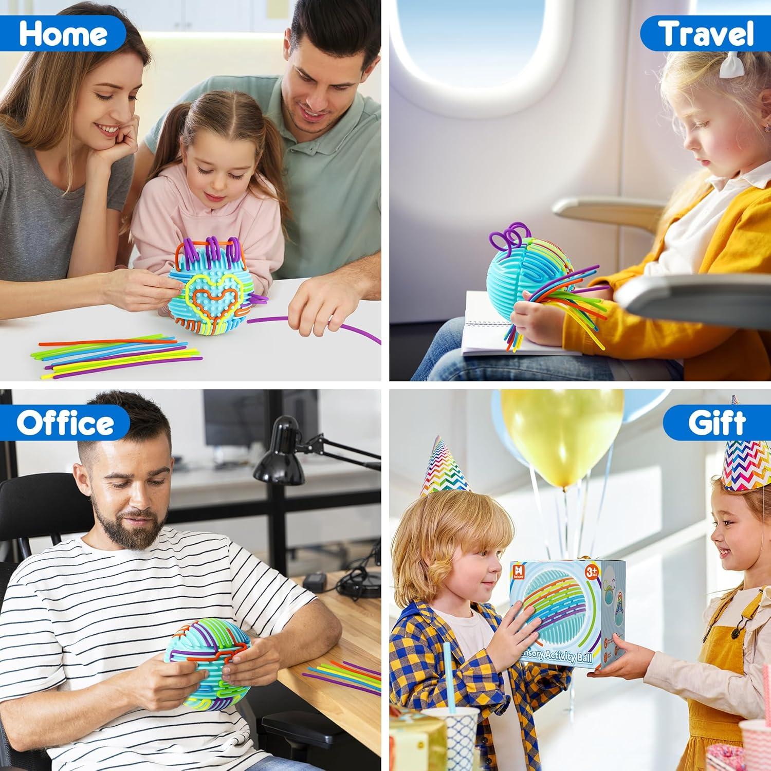 Bola Sensorial Helsort para Alivio del Estrés y Enfoque - 20 Cuerdas