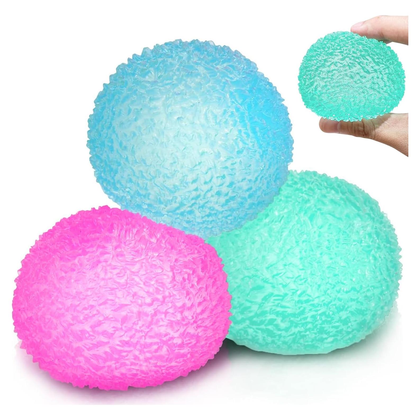 3 Pelotas Antiestrés Grandes XPQKDC - Juguetes Sensitivos 6 cm