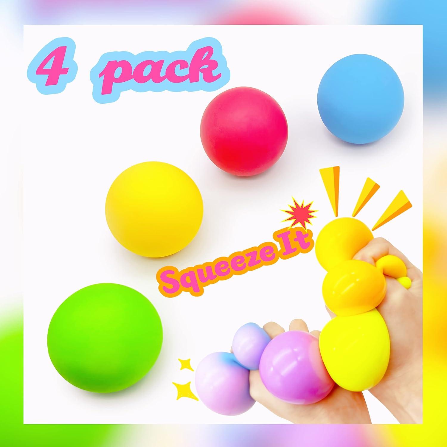 Pelotas Antiestrés Squishy ZTATU - 4 Piezas Coloridas