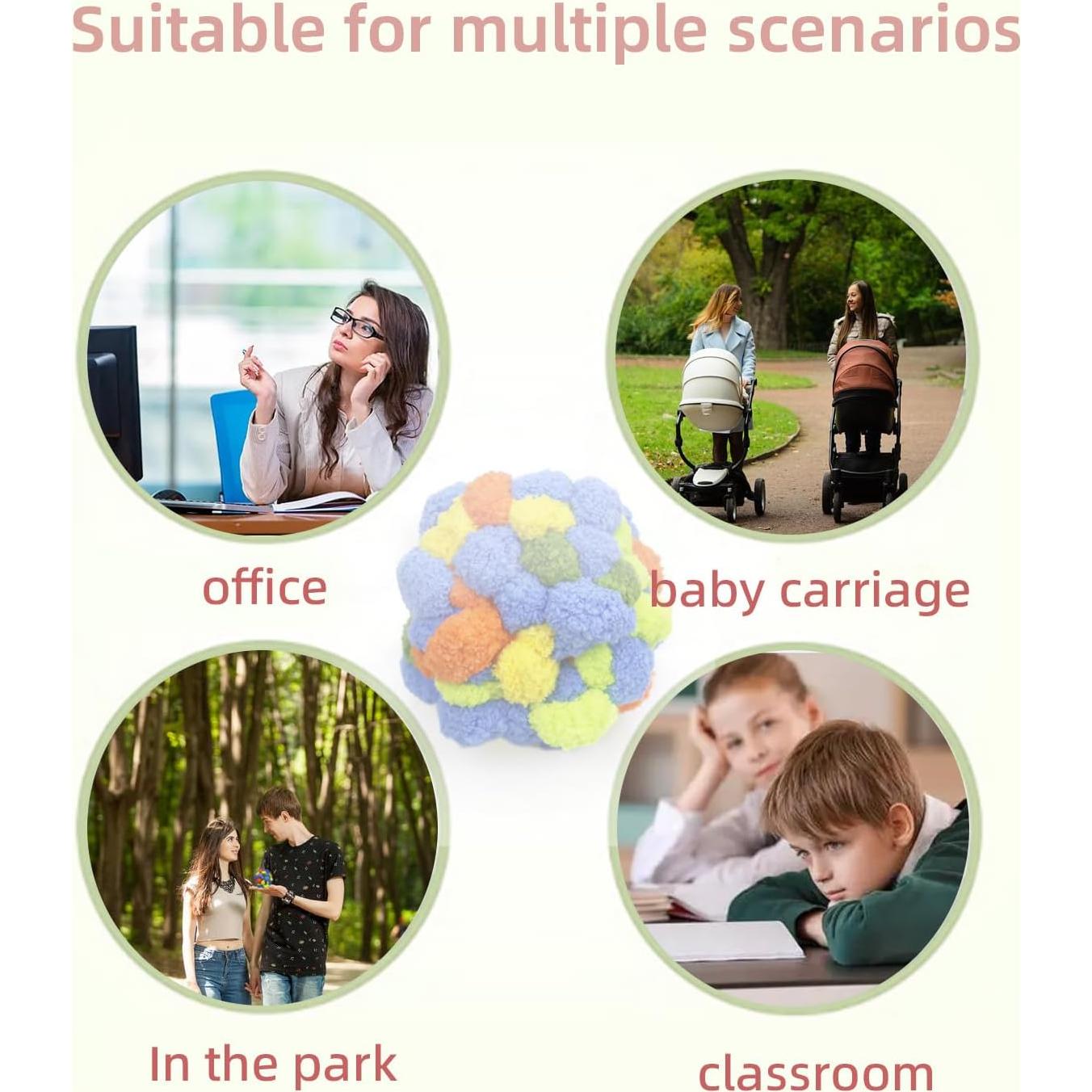 Pelota Fidget Sensorial Welsoon para Alivio de Ansiedad 10.16 cm