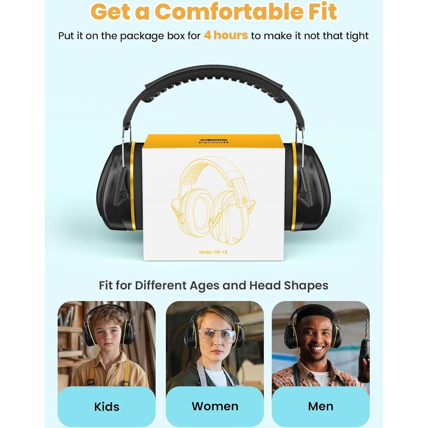 Auriculares Dr.meter con Cancelación de Ruido 31dB para Adultos y Niños