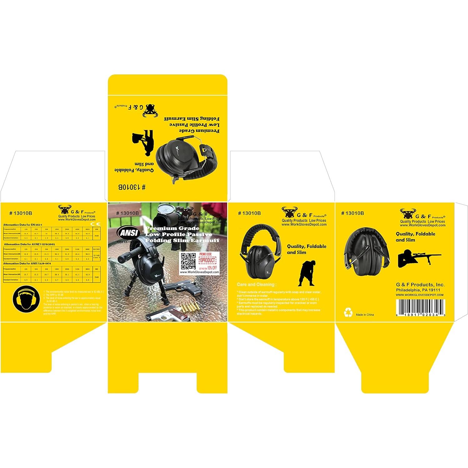 Auriculares con Cancelación de Ruido G & F Products 26dB Ajustables