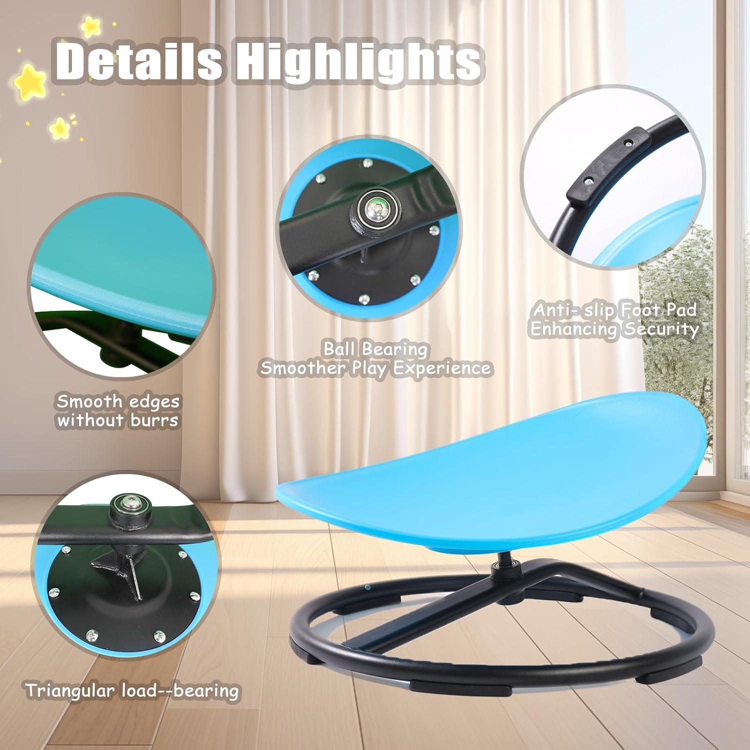 Silla Giratoria Luanka Azul para Niños Autistas 3+