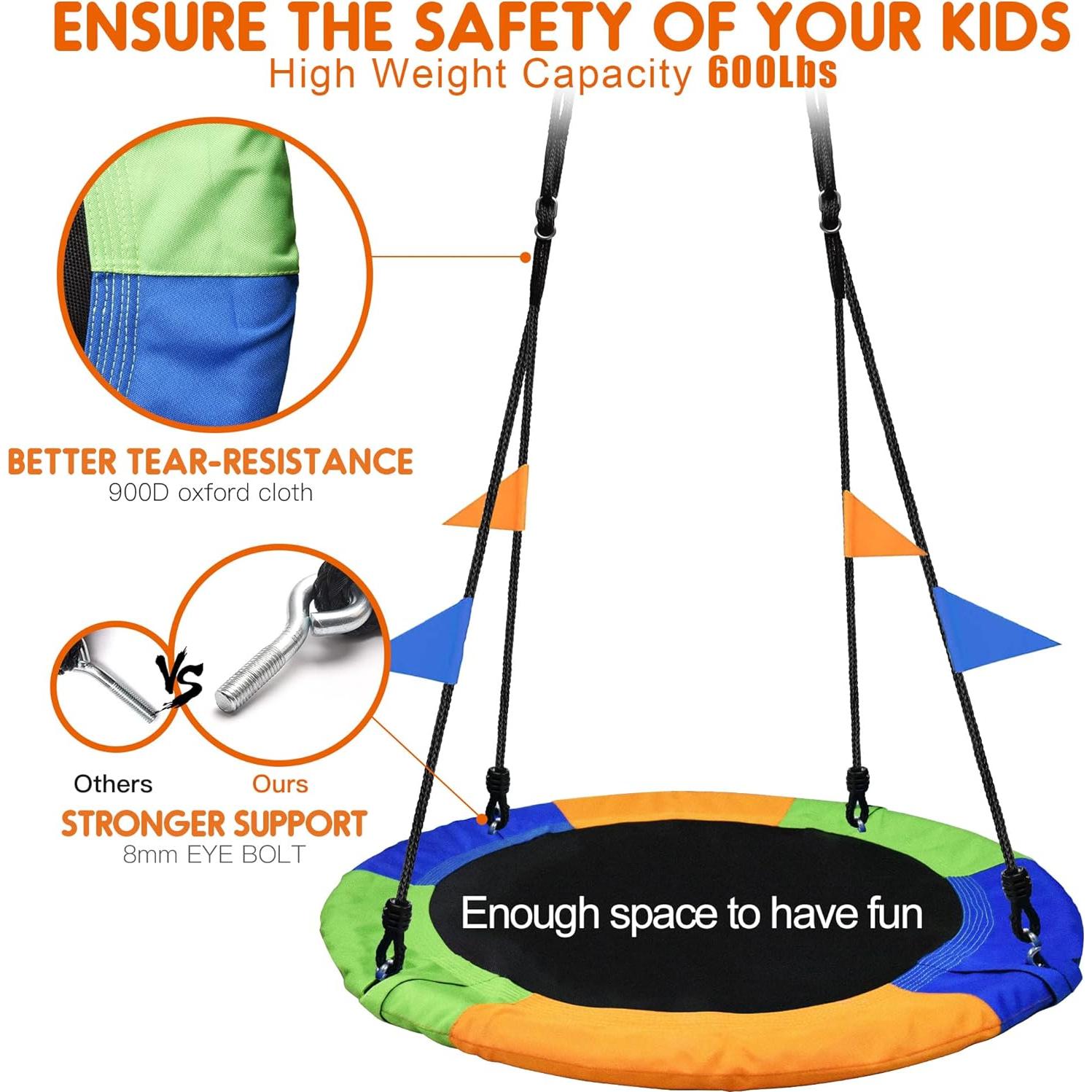 Columpio de Árbol PACEARTH 101.6 cm Multicolor 408 kg