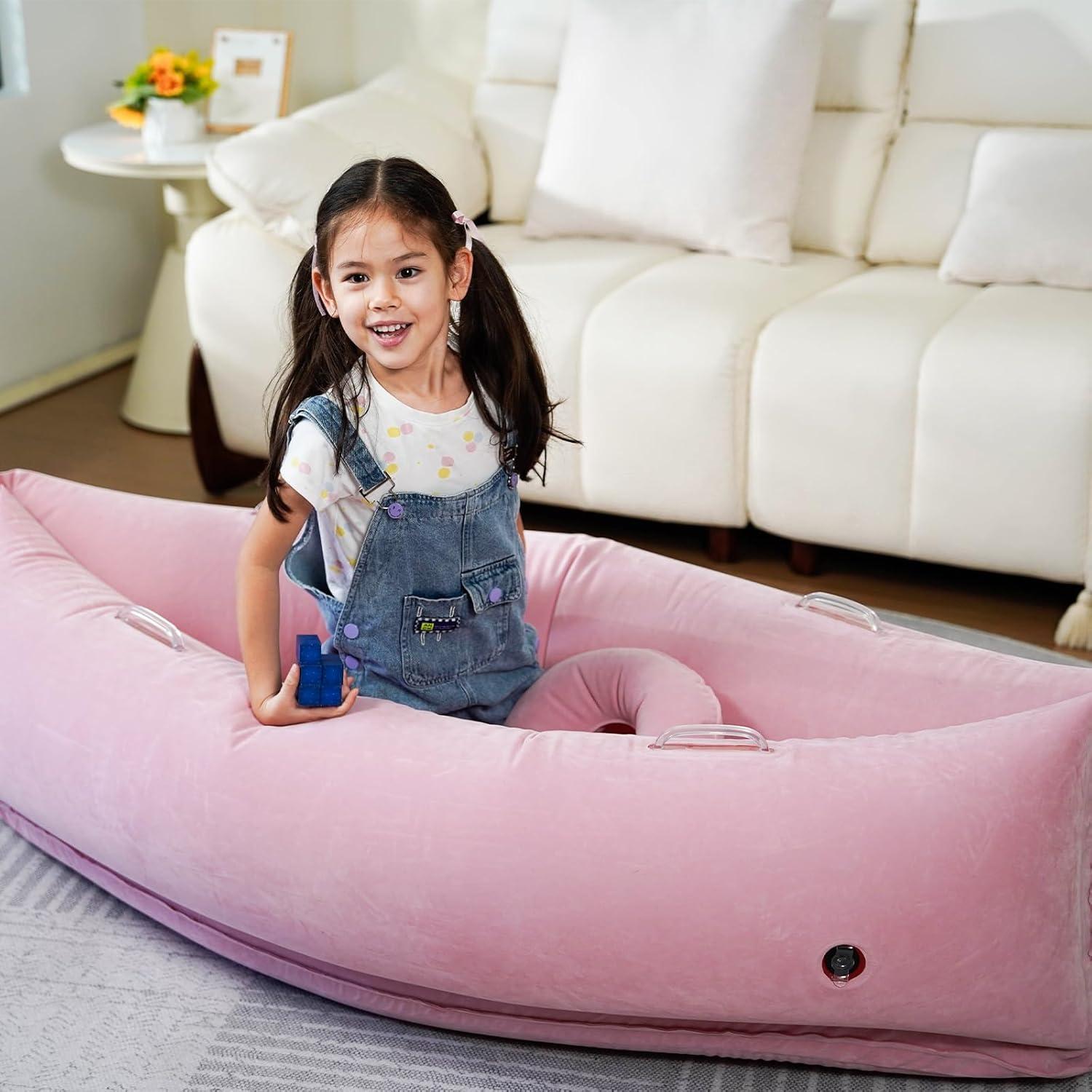 Silla Sensorial Inflable Bmag Peapod Rosa 152.4 cm con Almohada