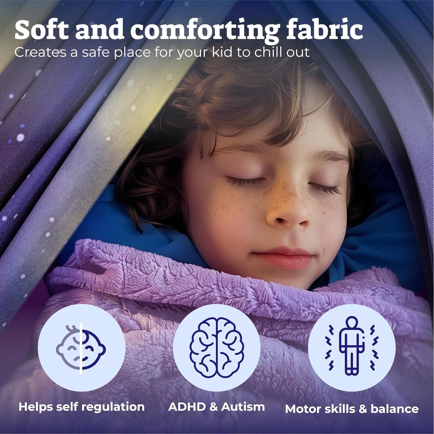 Columpio Sensorial Rebotante Mommyhugs 124cm x 203cm Azul