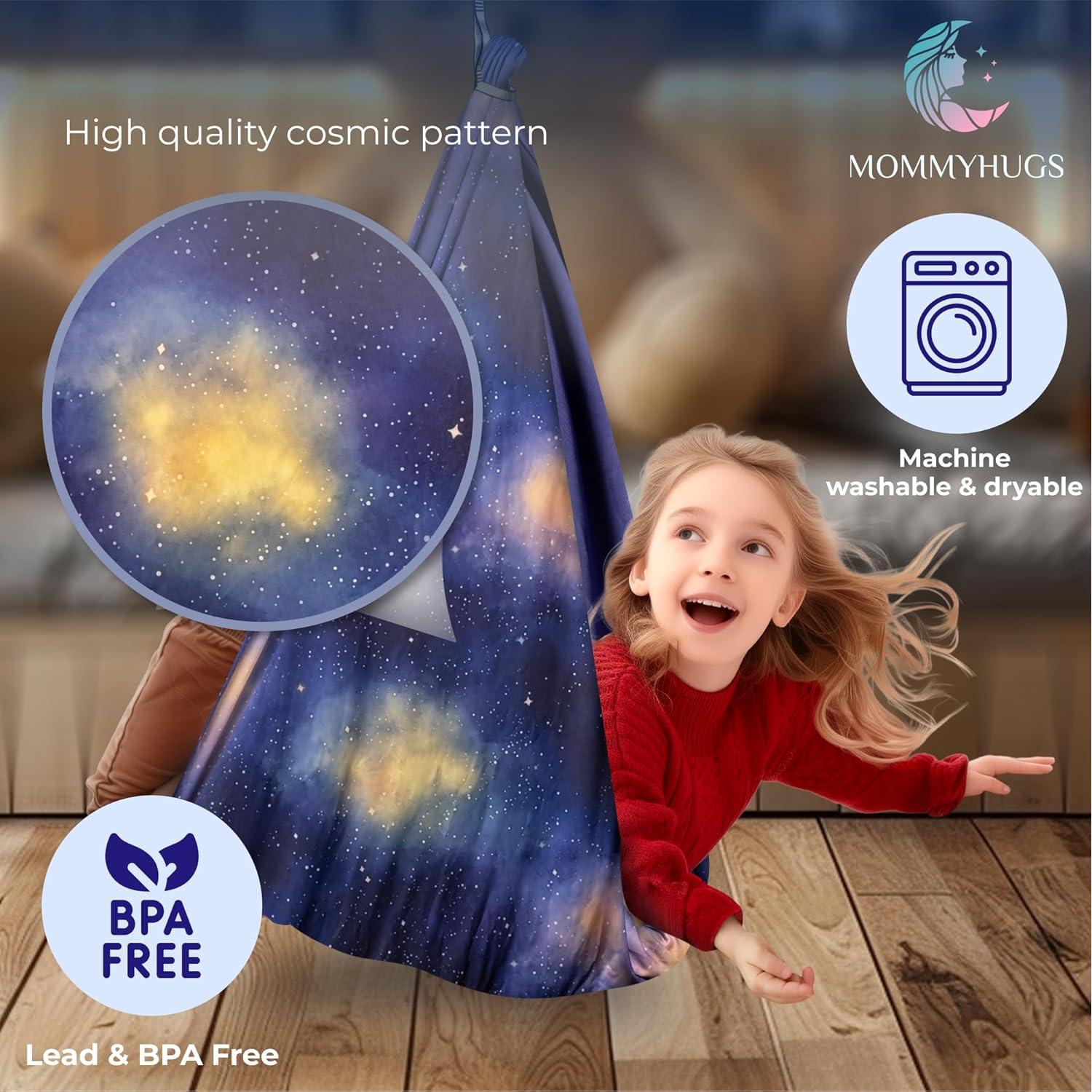 Columpio Sensorial Rebotante Mommyhugs 124cm x 203cm Azul