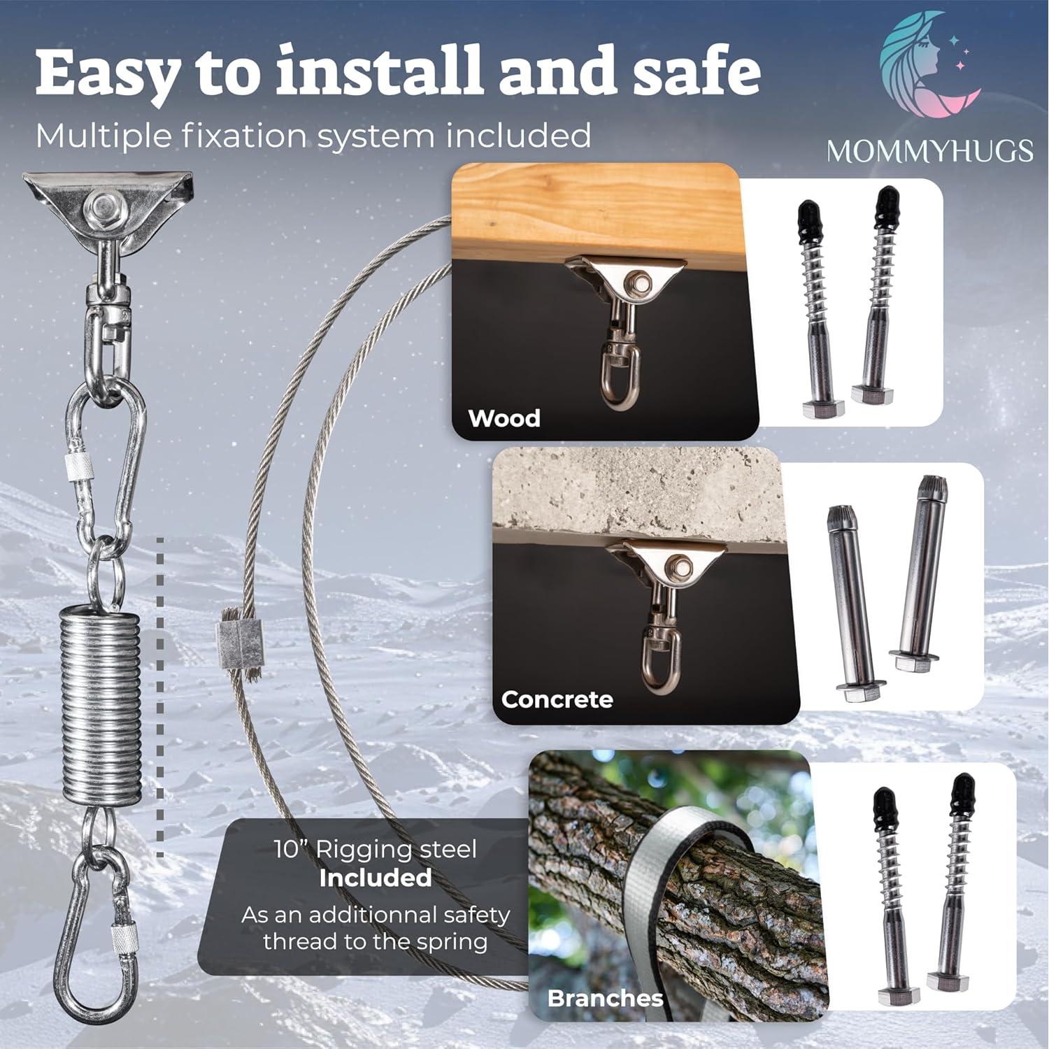 Columpio Sensorial Rebotante Mommyhugs 124cm x 203cm Azul