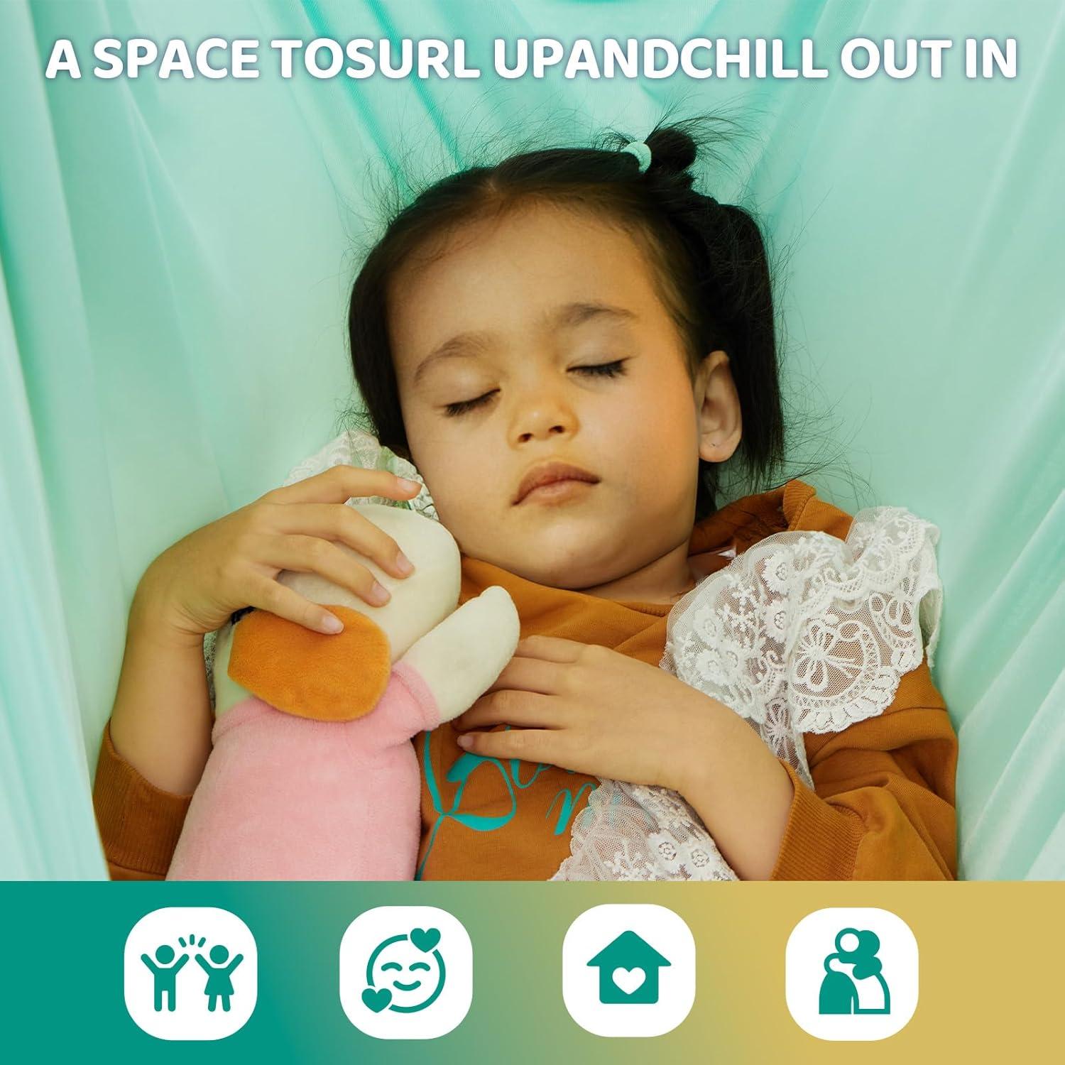 Columpio Sensorial KAWBIYJ Doble Capa 140x150cm 136kg Amarillo