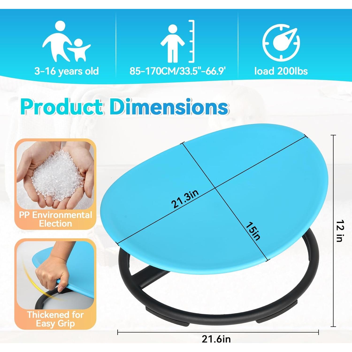 Silla Giratoria Sensorial ITEFDTUTNE Azul para Niños