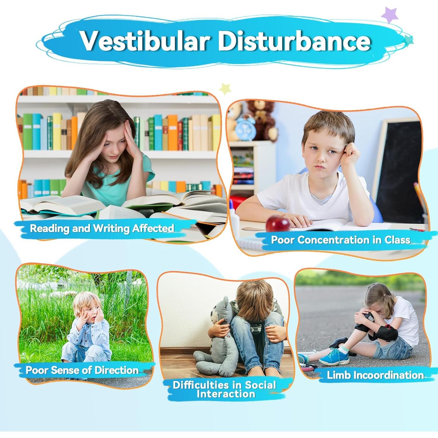 Silla Giratoria Sensorial ITEFDTUTNE Azul para Niños