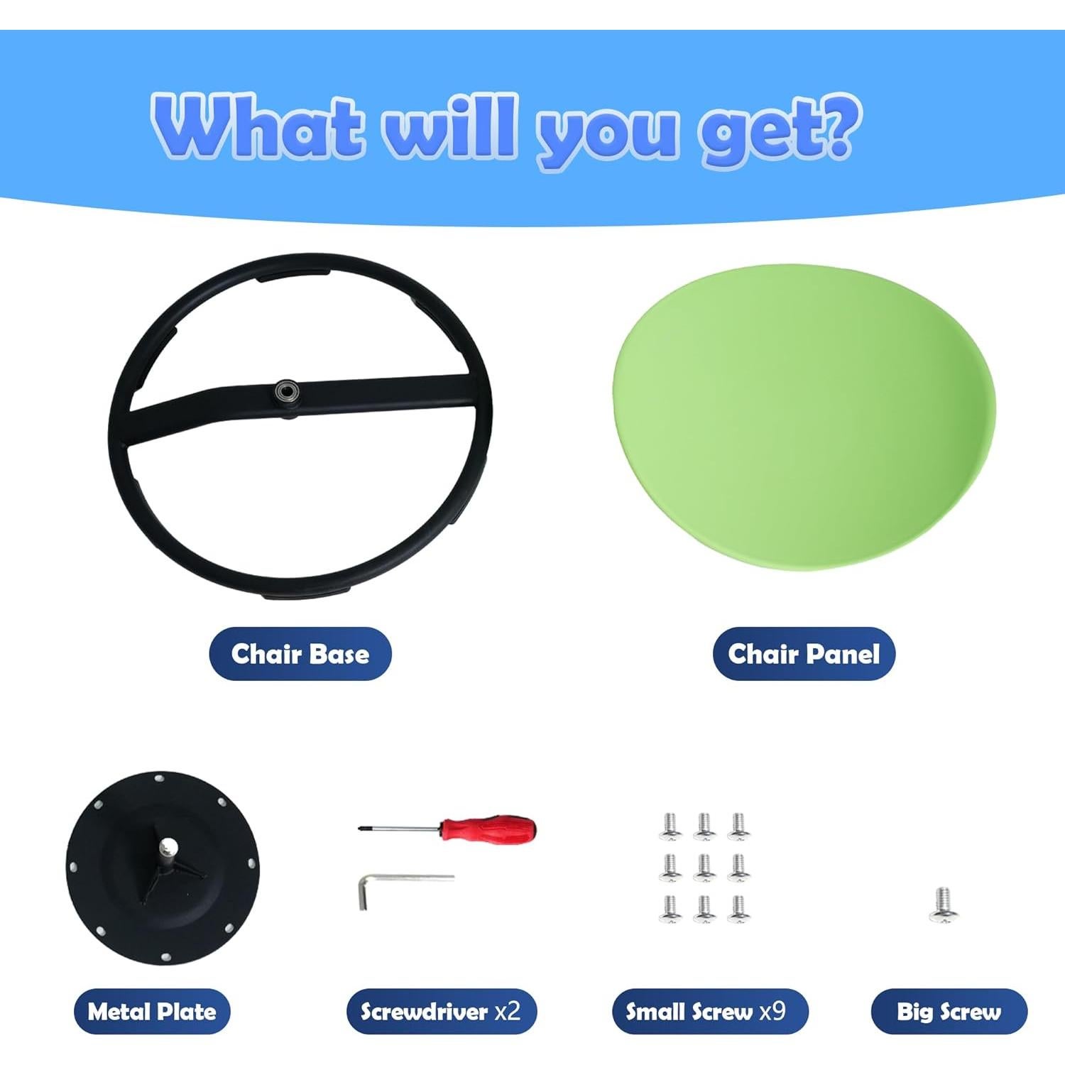 Silla Giratoria Sensorial Makarci Verde para Niños Autistas