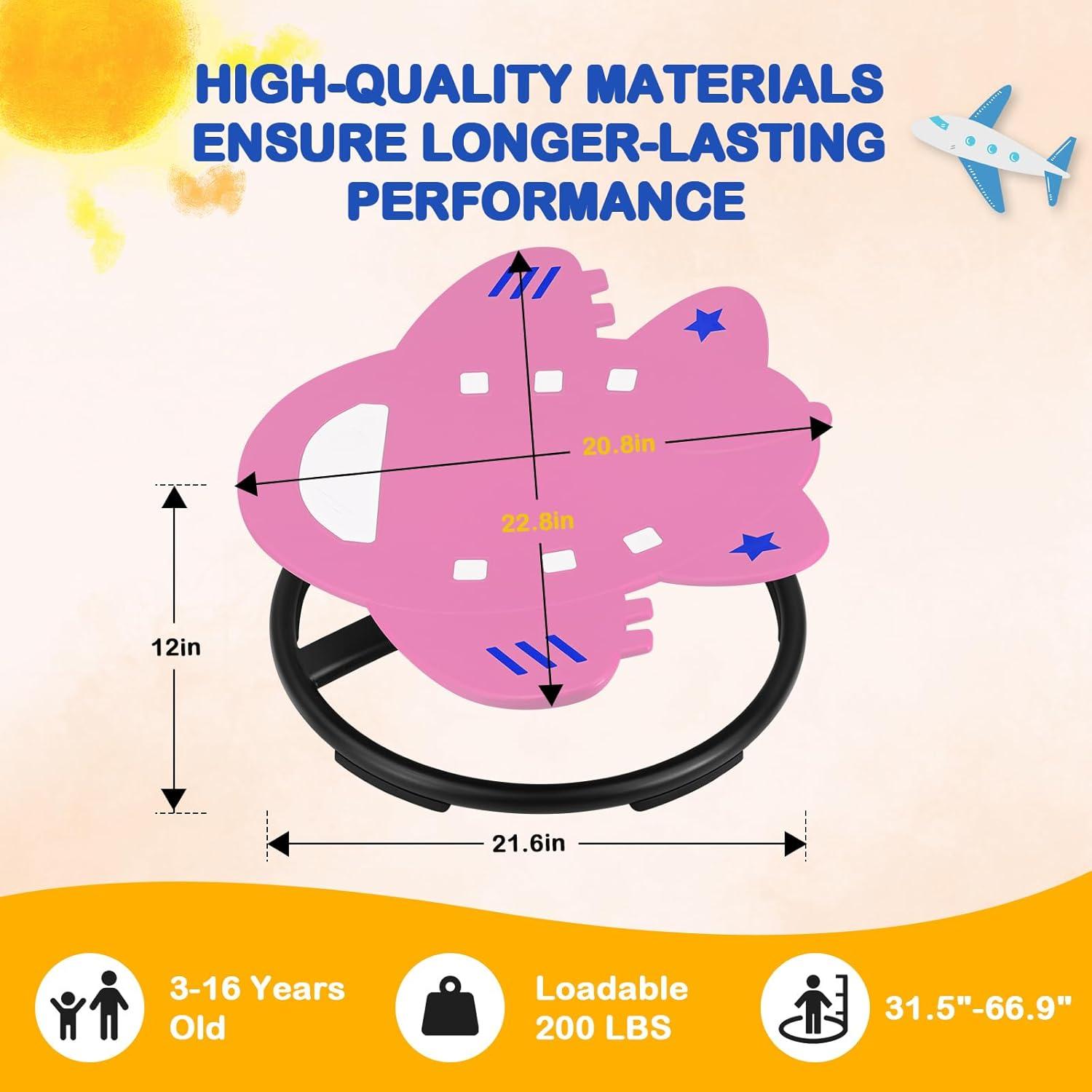 Silla Giratoria Sensorial Bghdas para Niños 360° Rosa