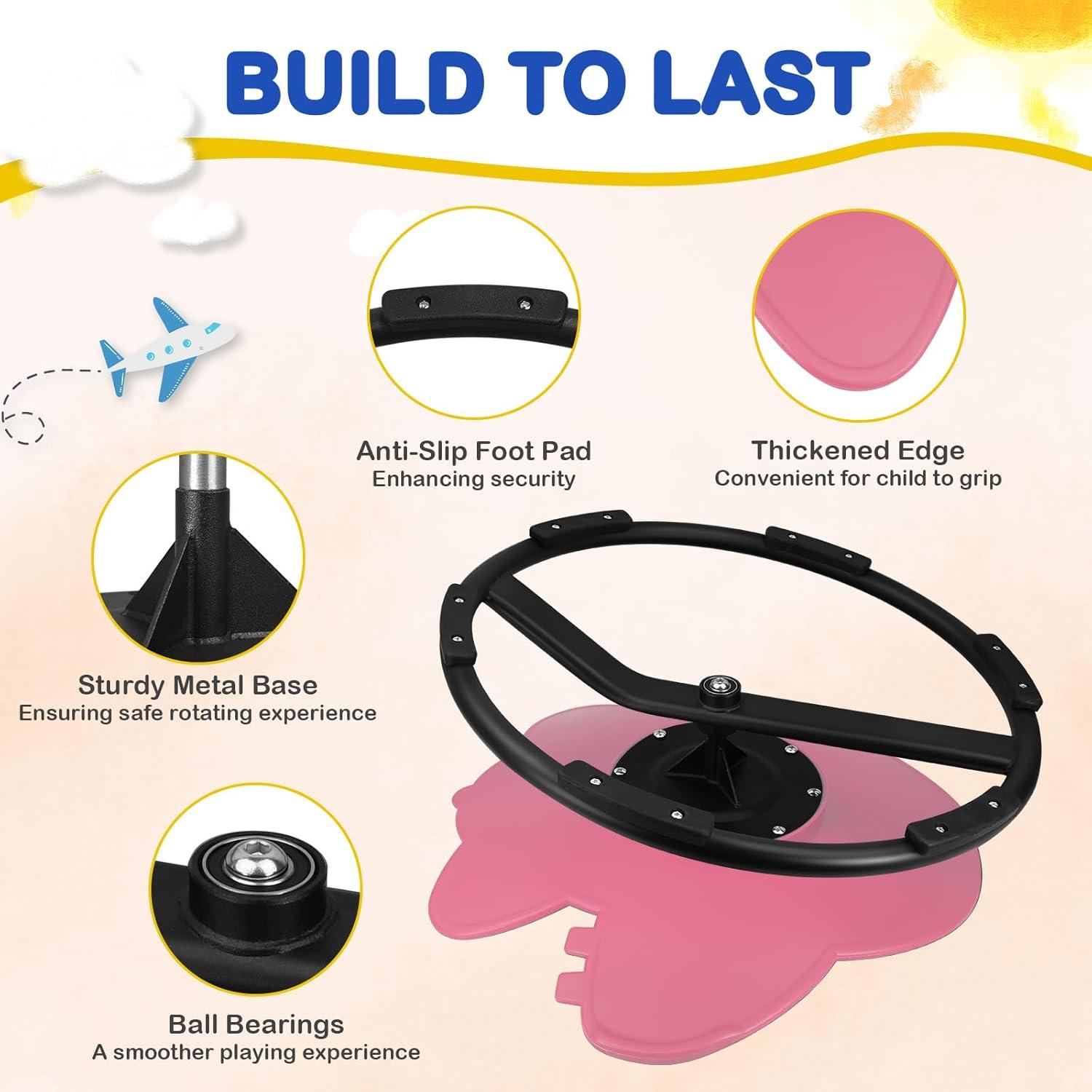 Silla Giratoria Sensorial Bghdas para Niños 360° Rosa