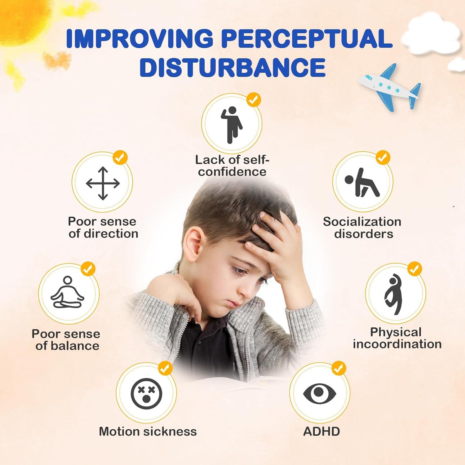 Silla Giratoria Sensorial Bghdas para Niños 360° Rosa