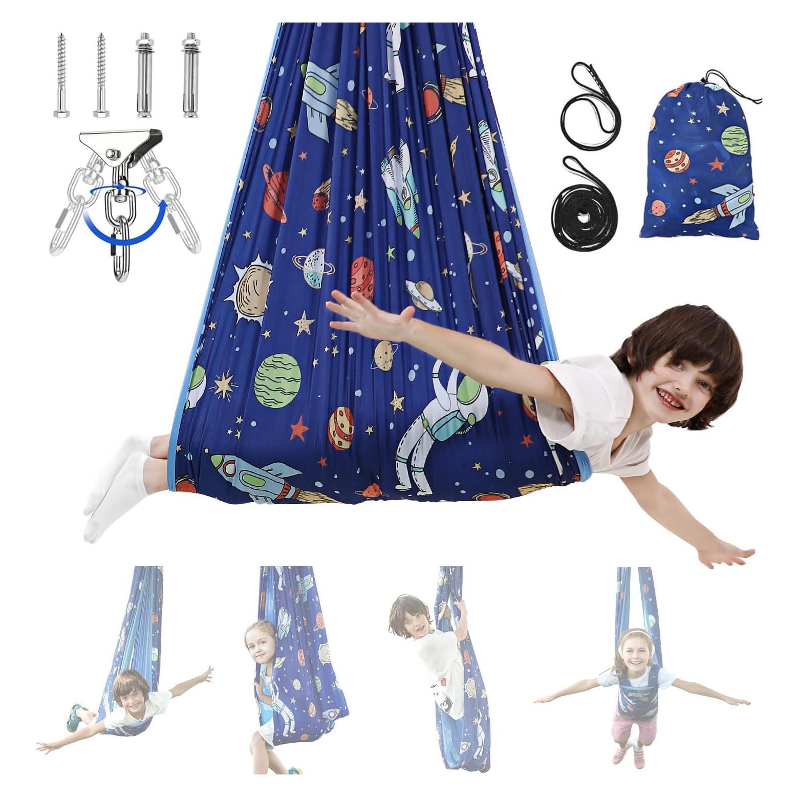 Columpio Sensorial WILDKEN Azul para Niños y Adultos 136kg