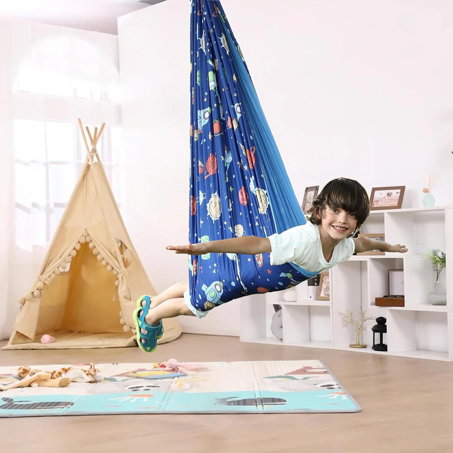 Columpio Sensorial WILDKEN Azul para Niños y Adultos 136kg