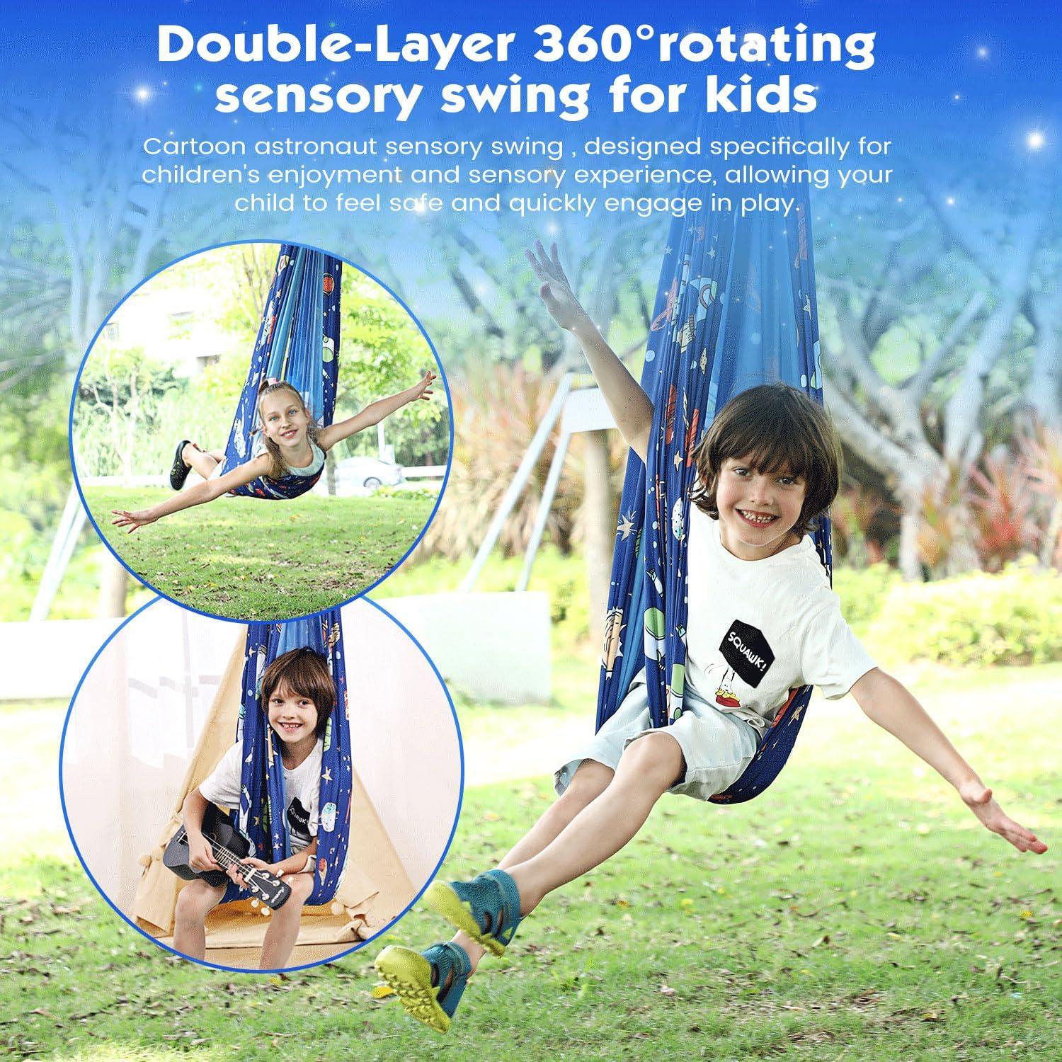 Columpio Sensorial WILDKEN Azul para Niños y Adultos 136kg