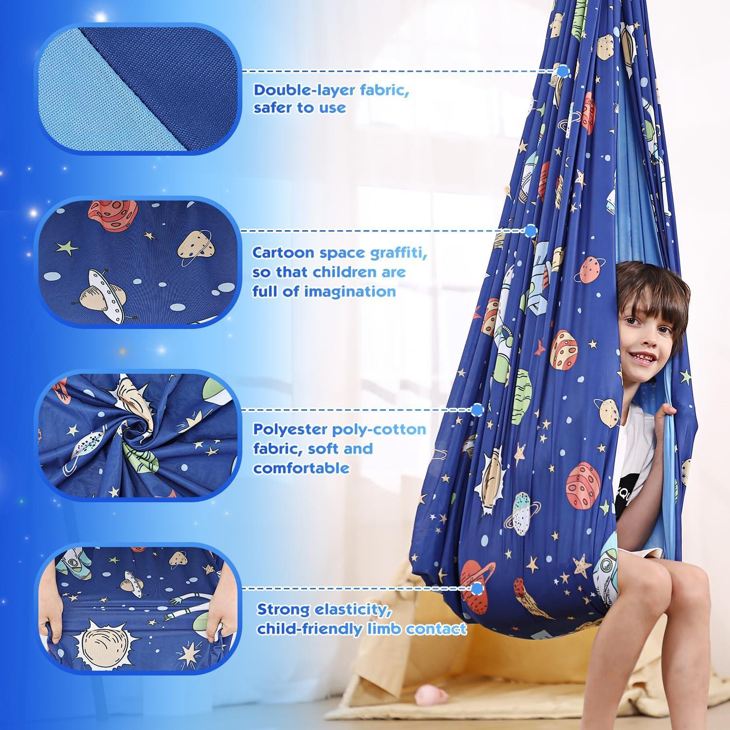 Columpio Sensorial WILDKEN Azul para Niños y Adultos 136kg
