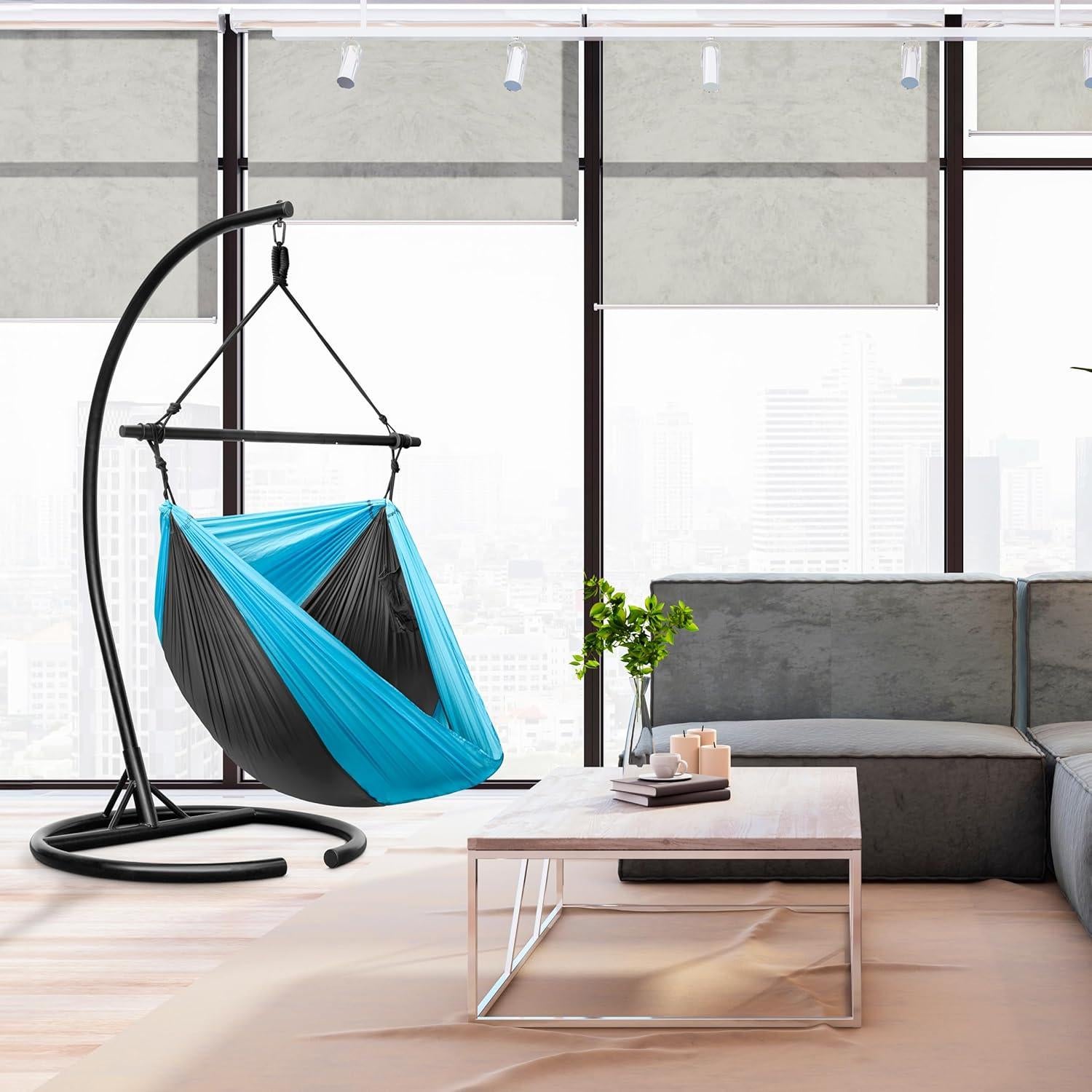 Silla Hamaca Colgante Sorbus Azul - Plegable y Liviana 227 kg