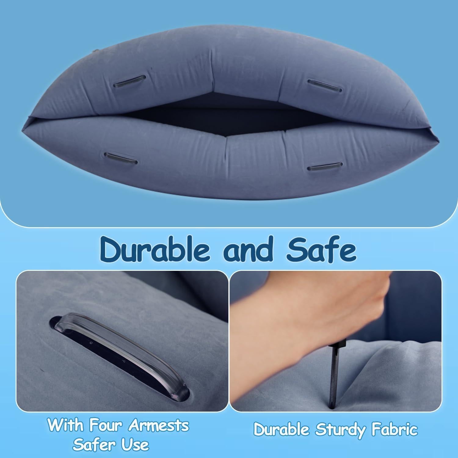 Silla Sensorial Inflable King Mills para Niños con Autismo - Marino