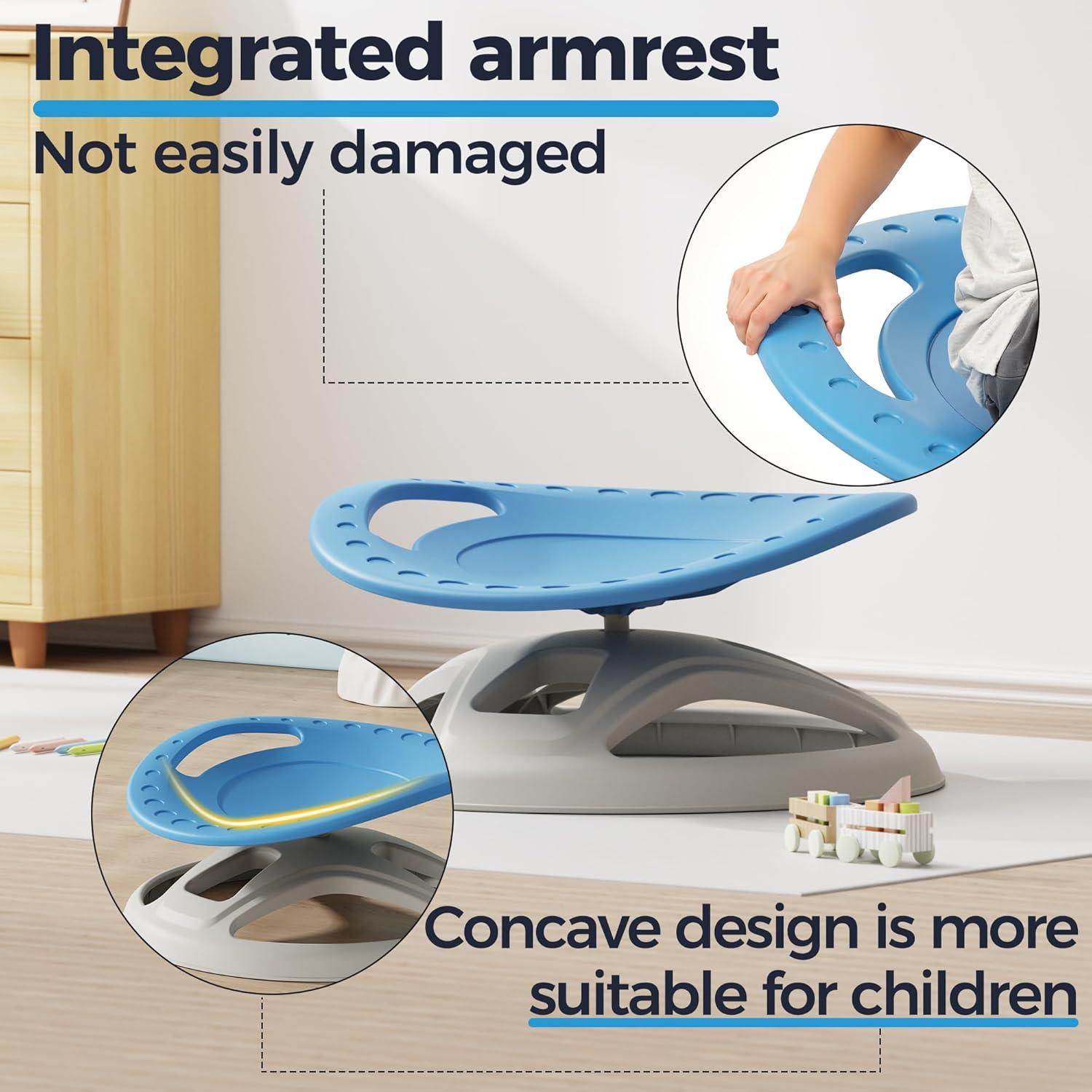 Silla Giratoria Sensorial Brelley para Niños - Azul, 100 kg