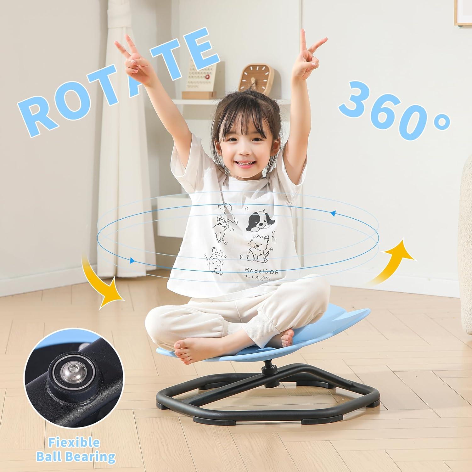Silla Giratoria Sensorial CMCOTNG para Niños Azul 360°