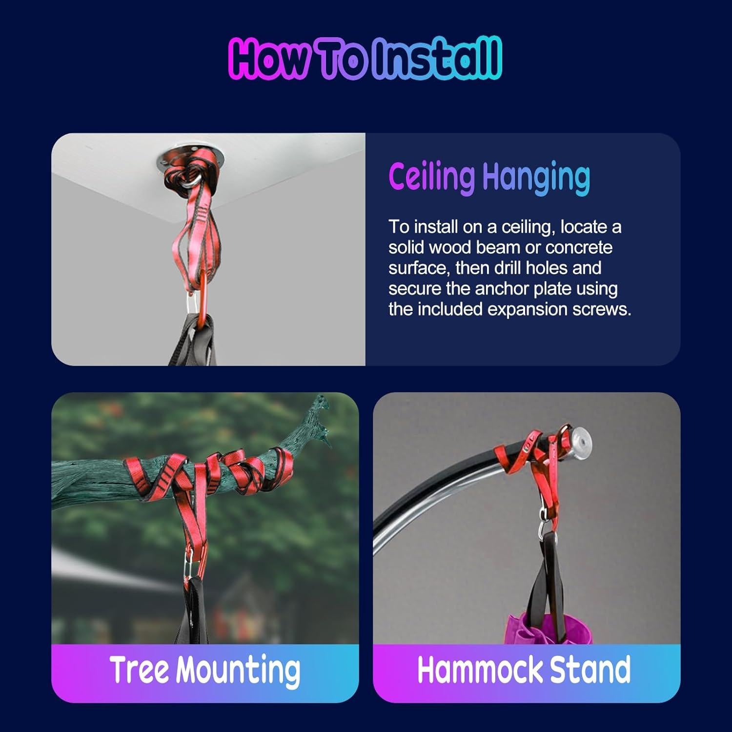 Columpio Pod Sensorial LED AIHSUMC Azul para Niños 118 kg