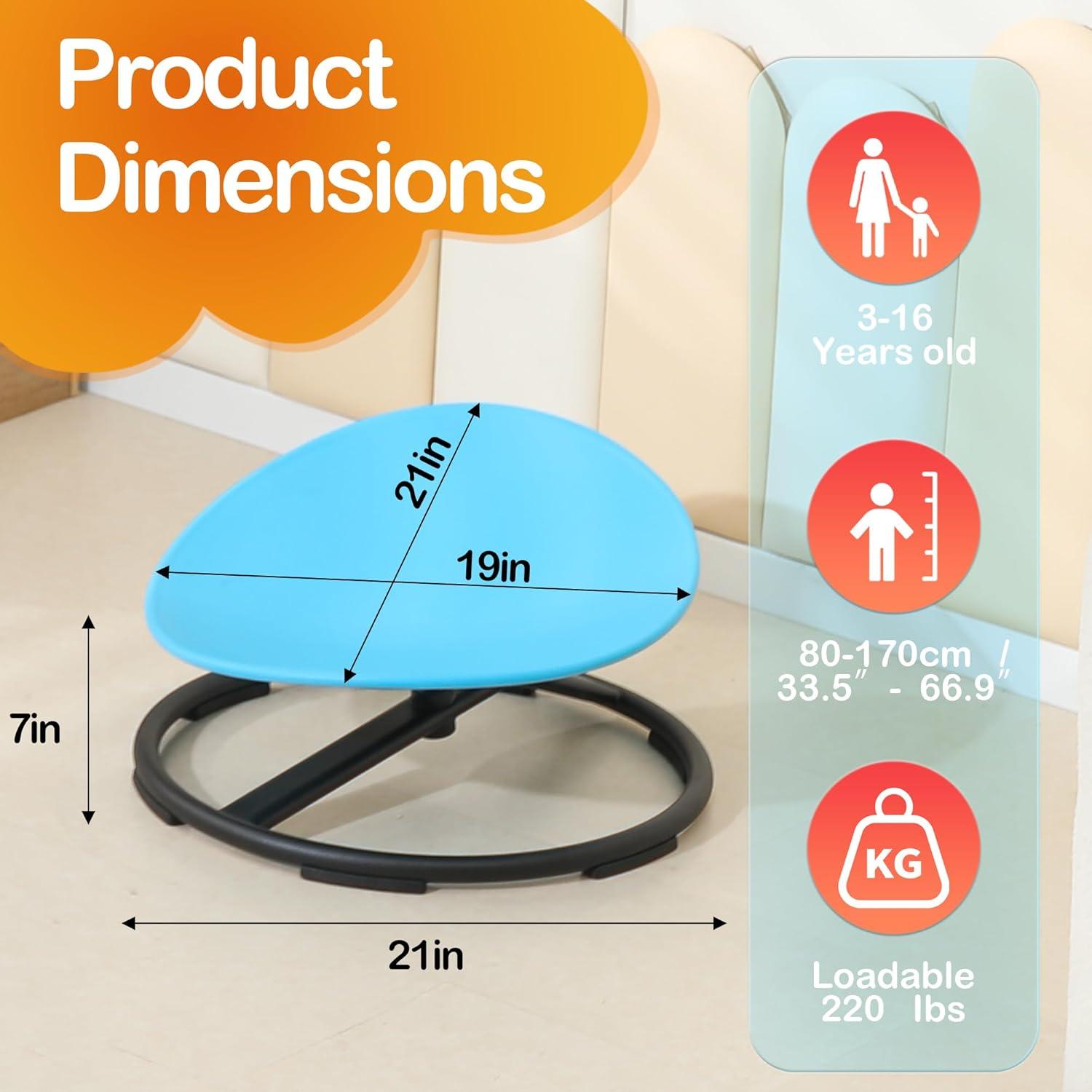 Silla Giratoria Sensorial Domaxarts Azul para Niños 3+