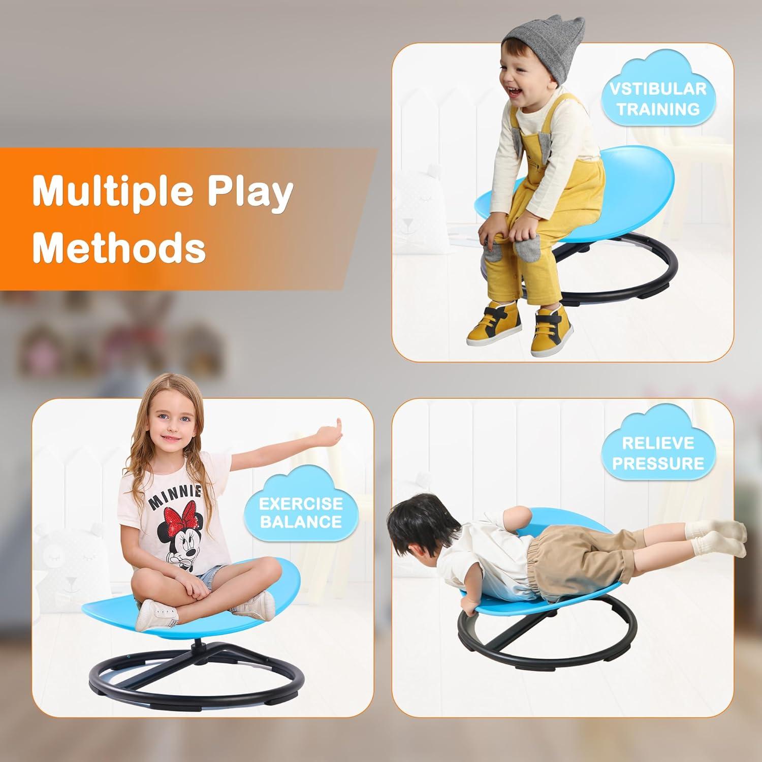 Silla Giratoria Sensorial Domaxarts Azul para Niños 3+