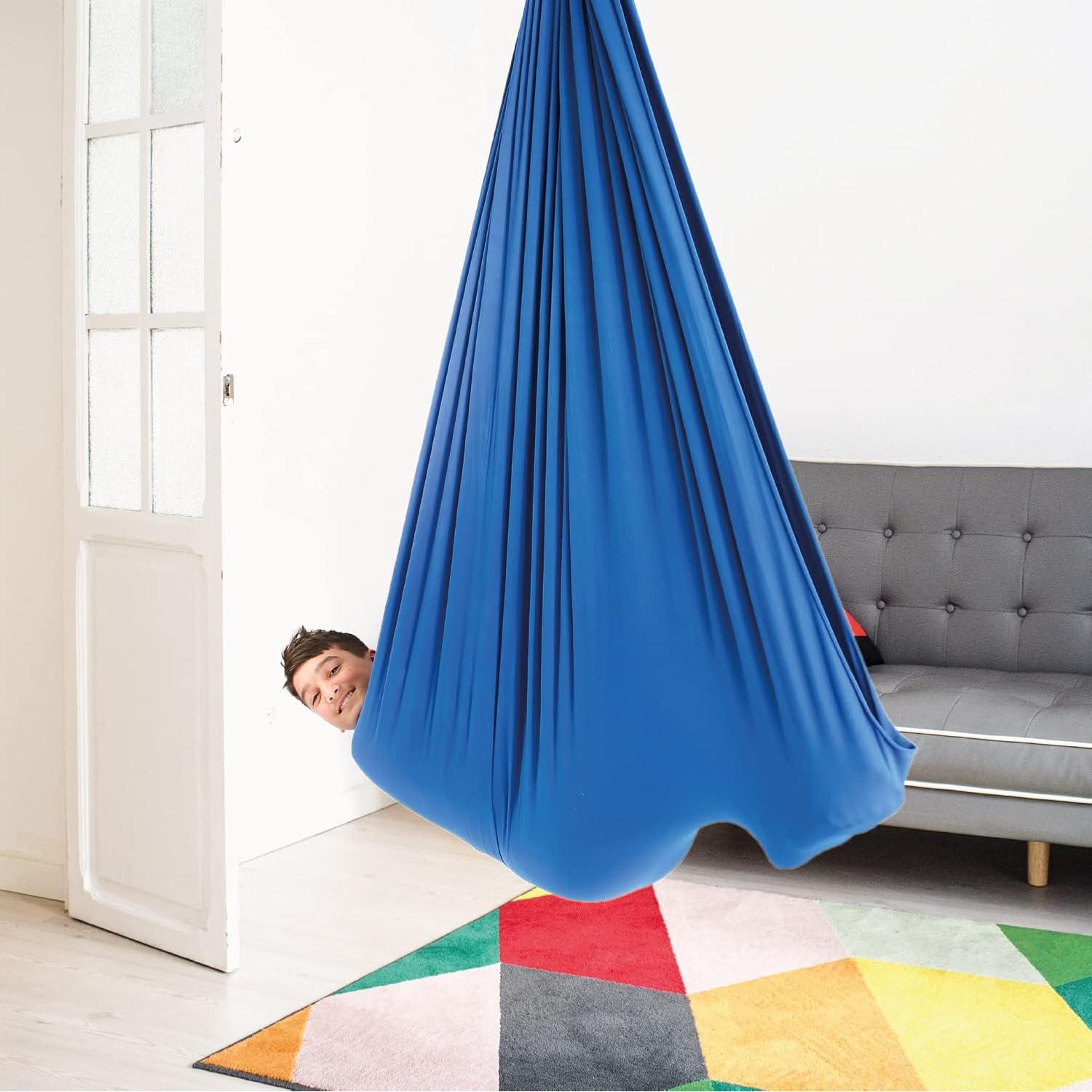 Hamaca Sensorial DreamGYM Extra Grande Azul 95% Algodón