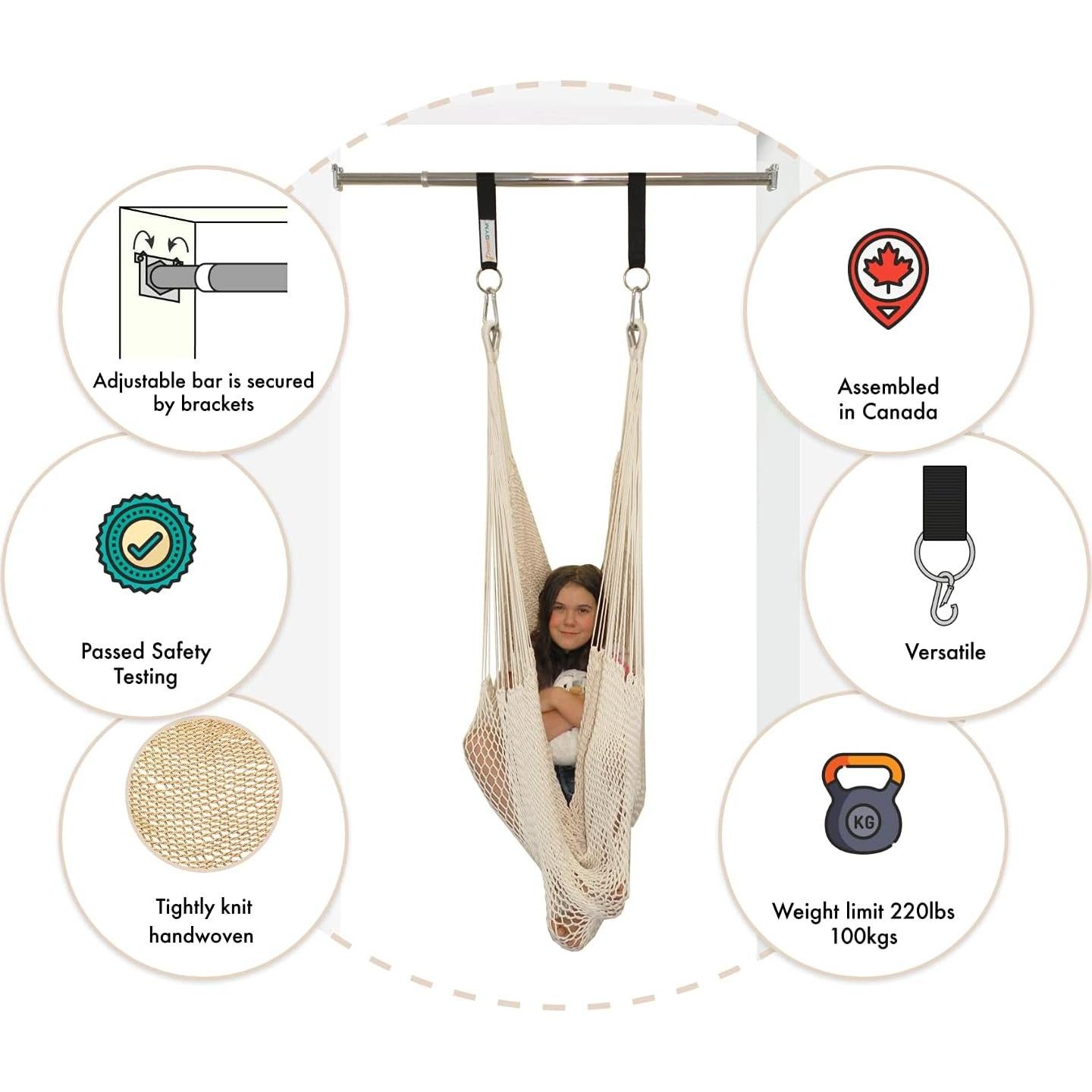 Hamaca de Puerta DreamGYM - Silla Sensorial para Adultos y Niños