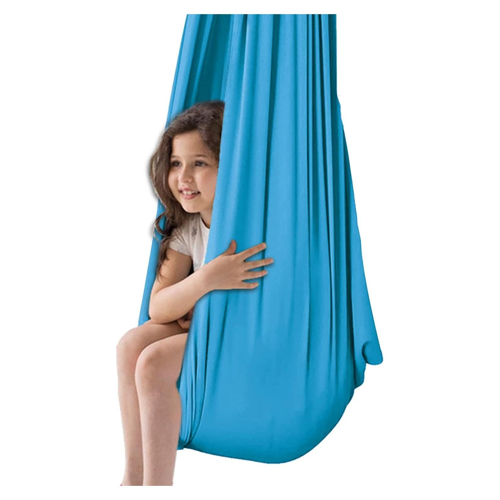 Columpio Sensorial Terapéutico ZWWADR 2.79m Azul Claro