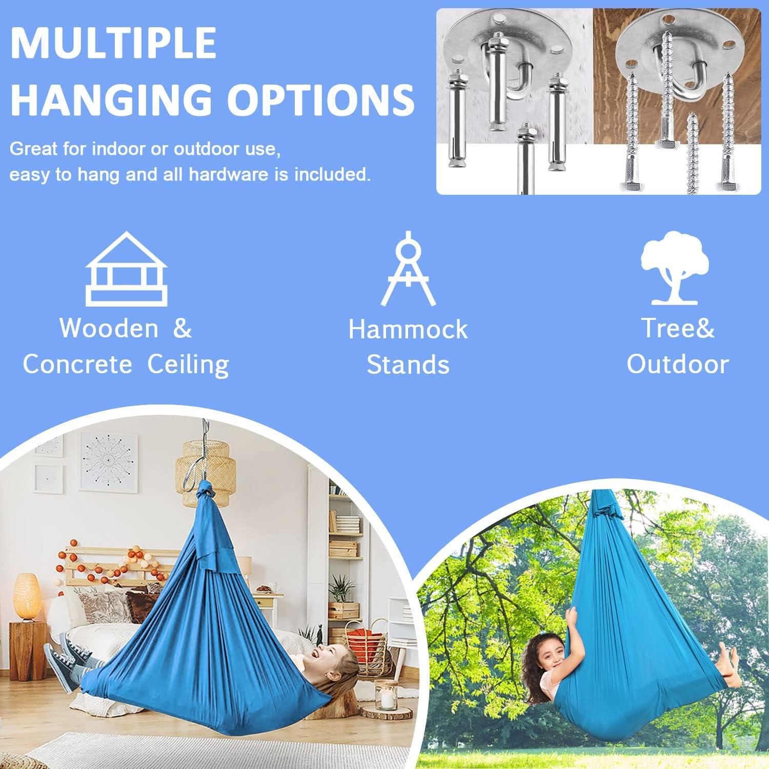 Columpio Sensorial Terapéutico ZWWADR 2.79m Azul Claro