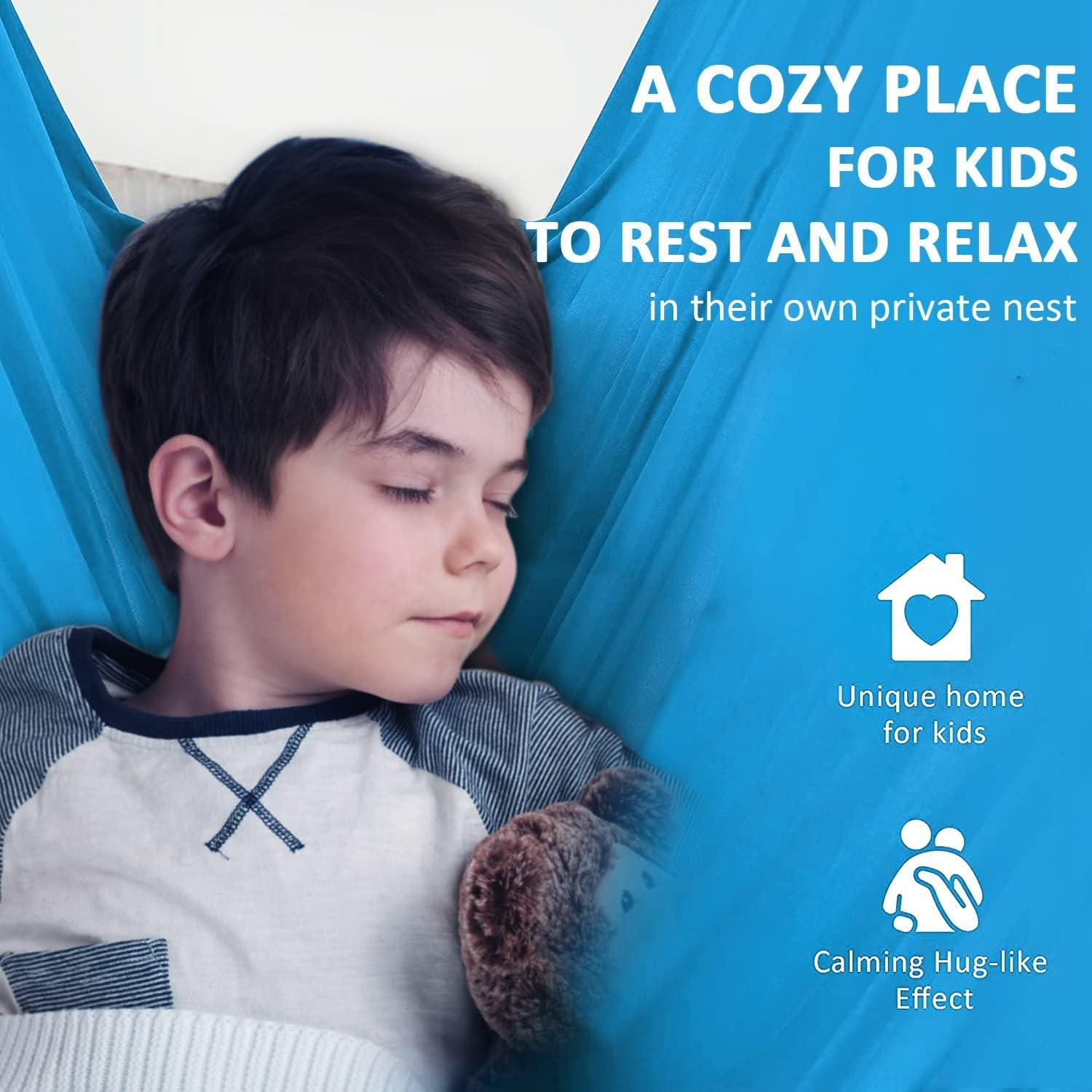 Columpio Sensorial Terapéutico ZWWADR 2.79m Azul Claro