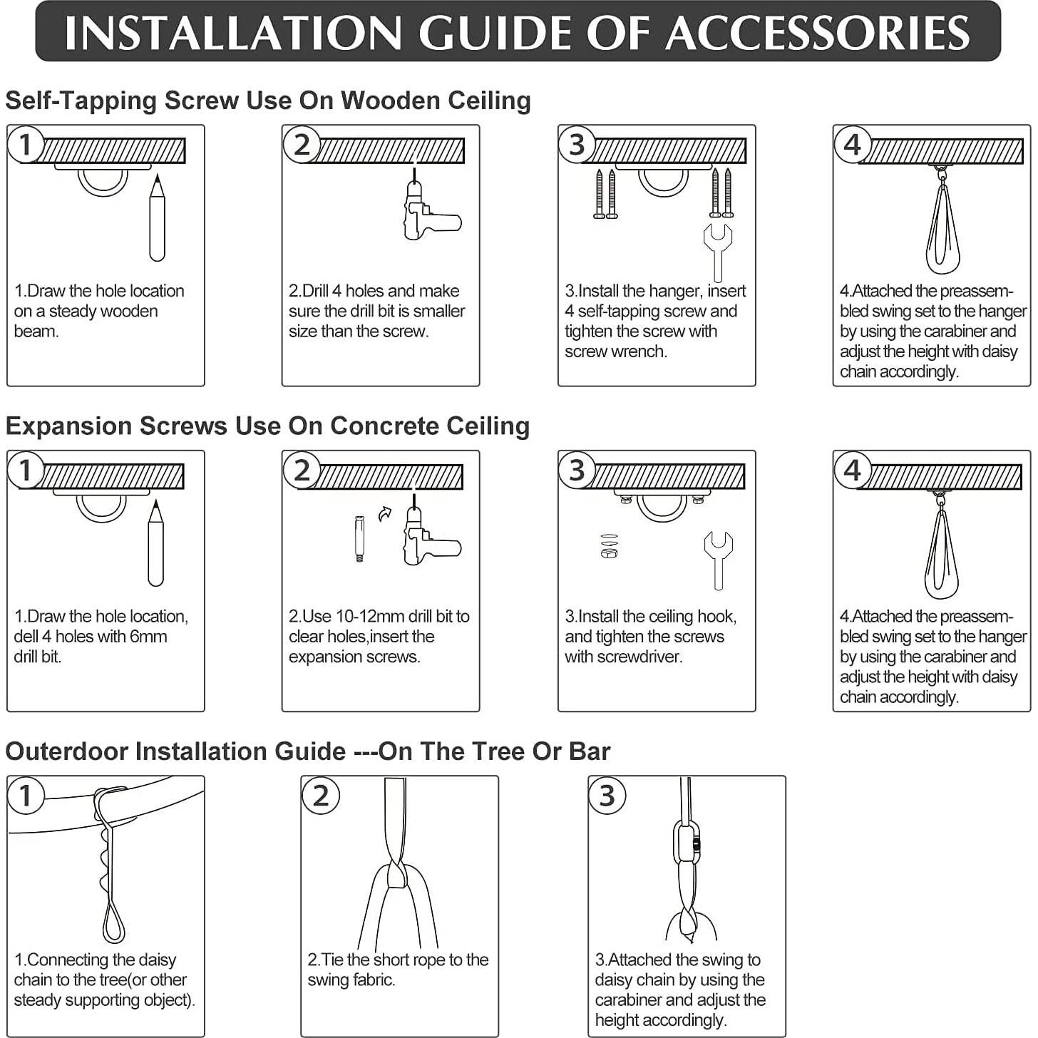 Columpio Sensorial Terapéutico ZWWADR 2.79m Azul Claro