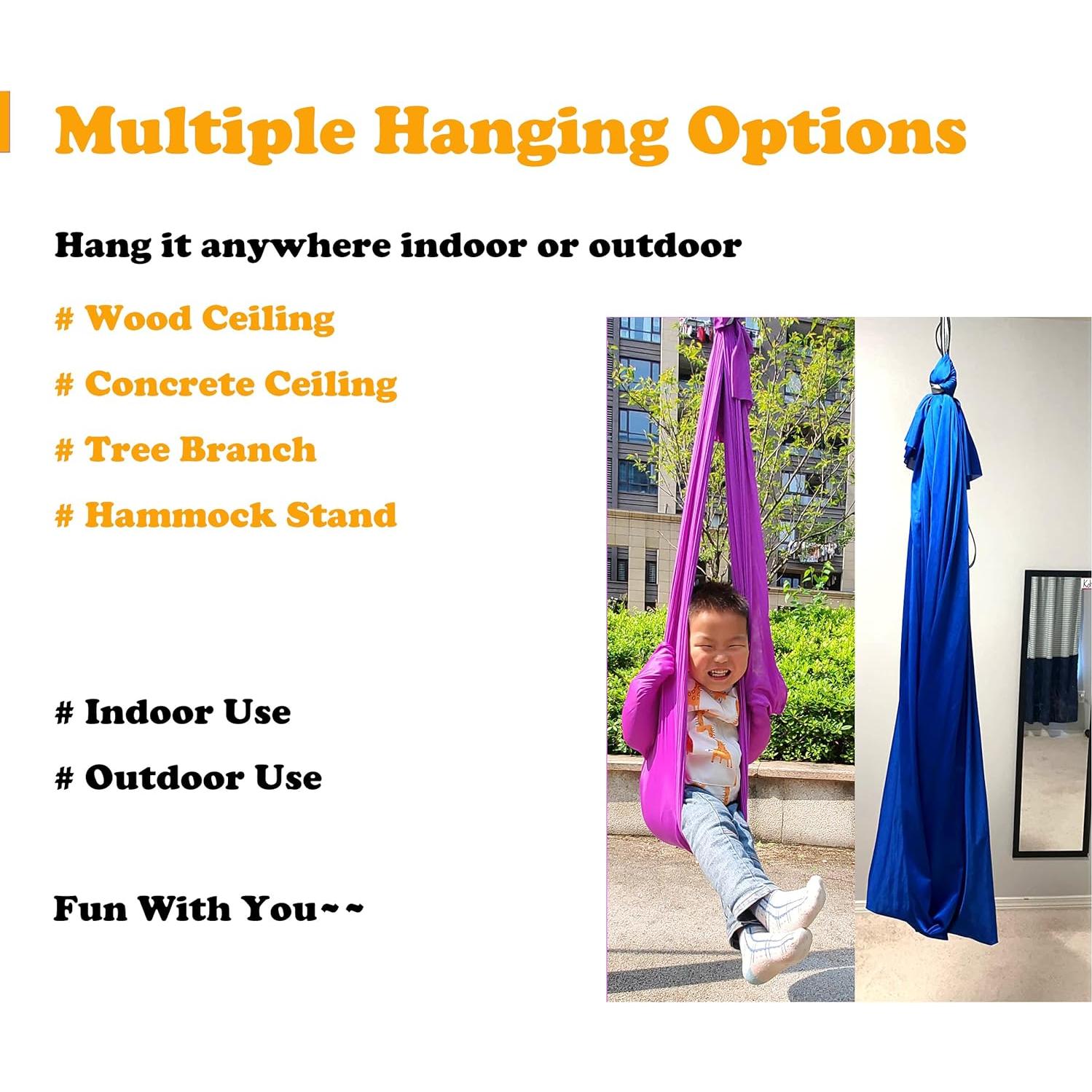 Hamaca Sensorial Ajustable Super Prime Gris 279.4x149.9 cm