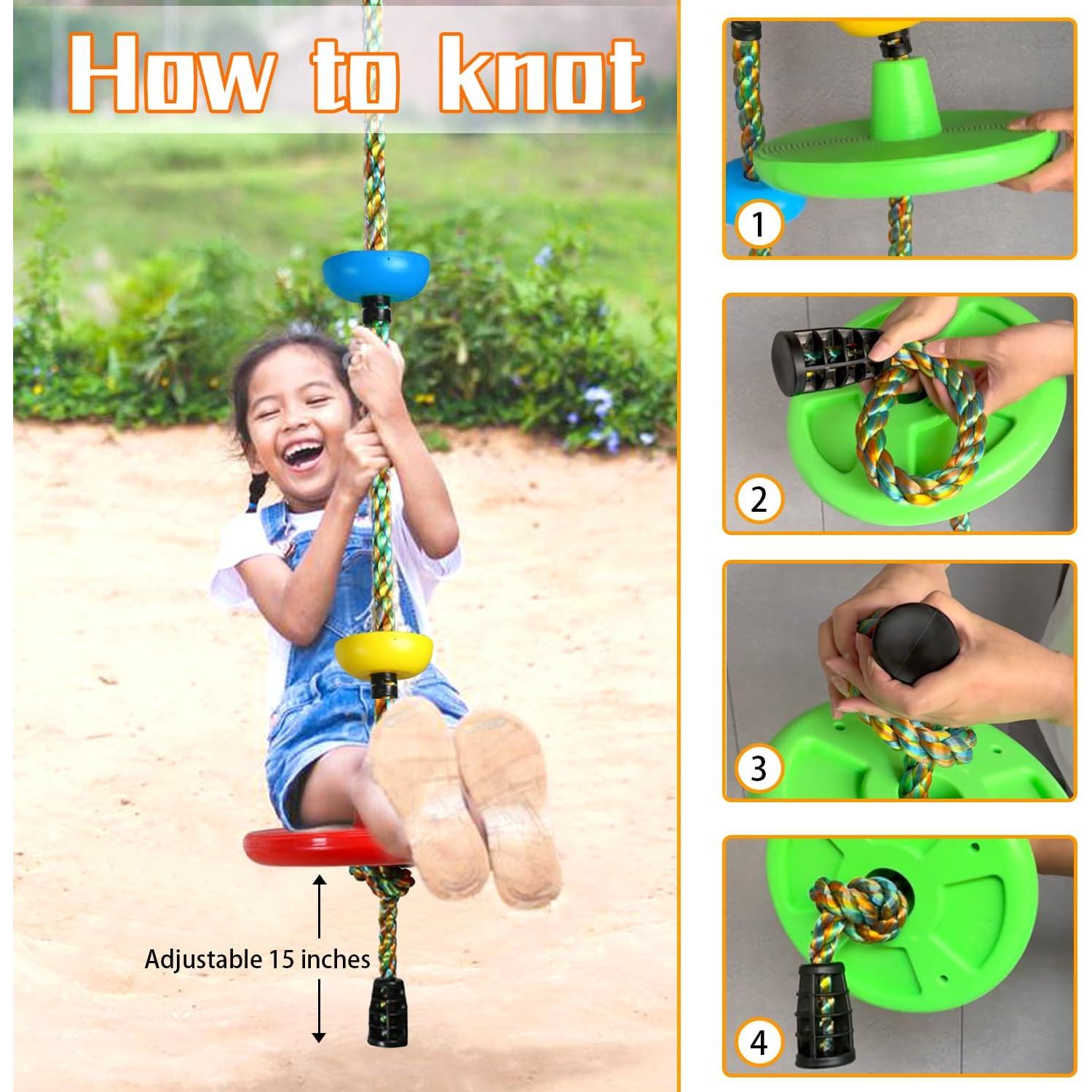 Columpio de disco Fentin para niños 30.48 cm Cian