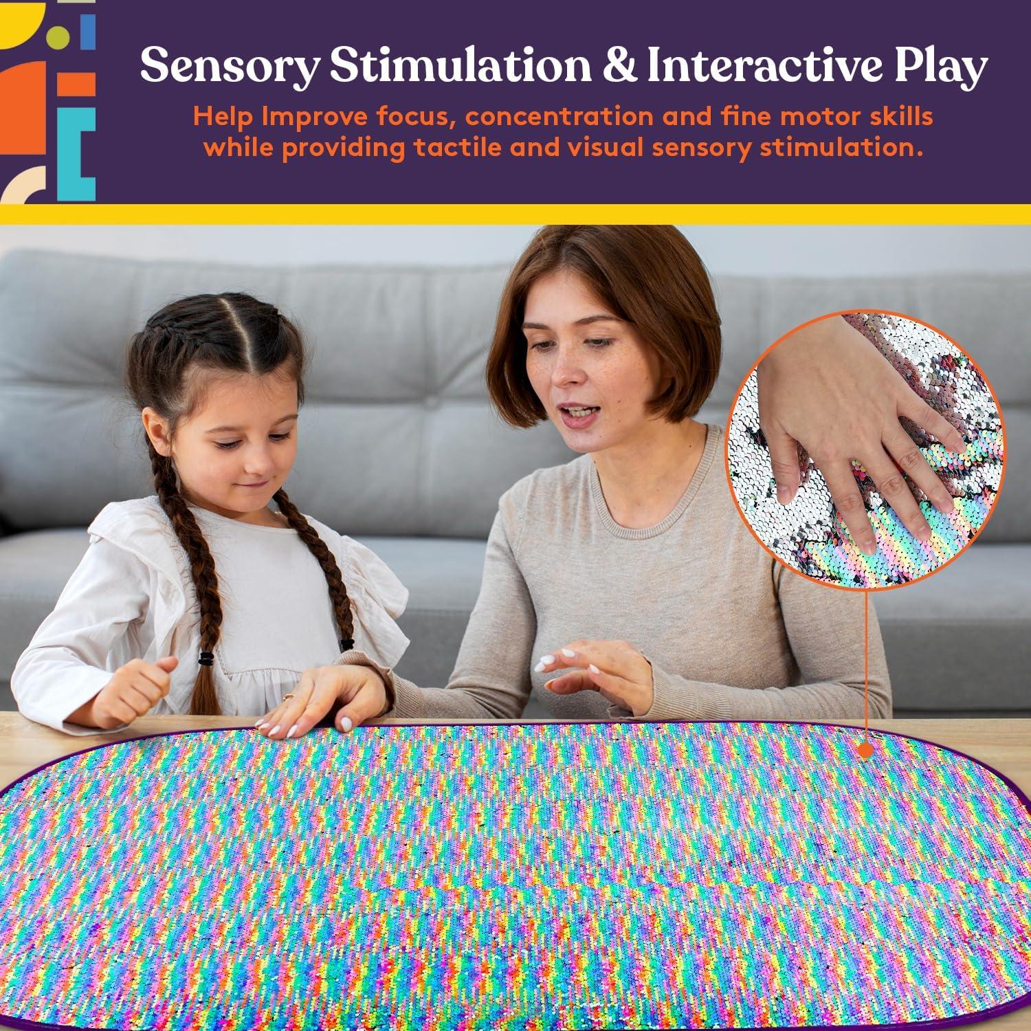 Pared Sensorial de Tela con Lentejuelas Suministros Especiales 99x66cm