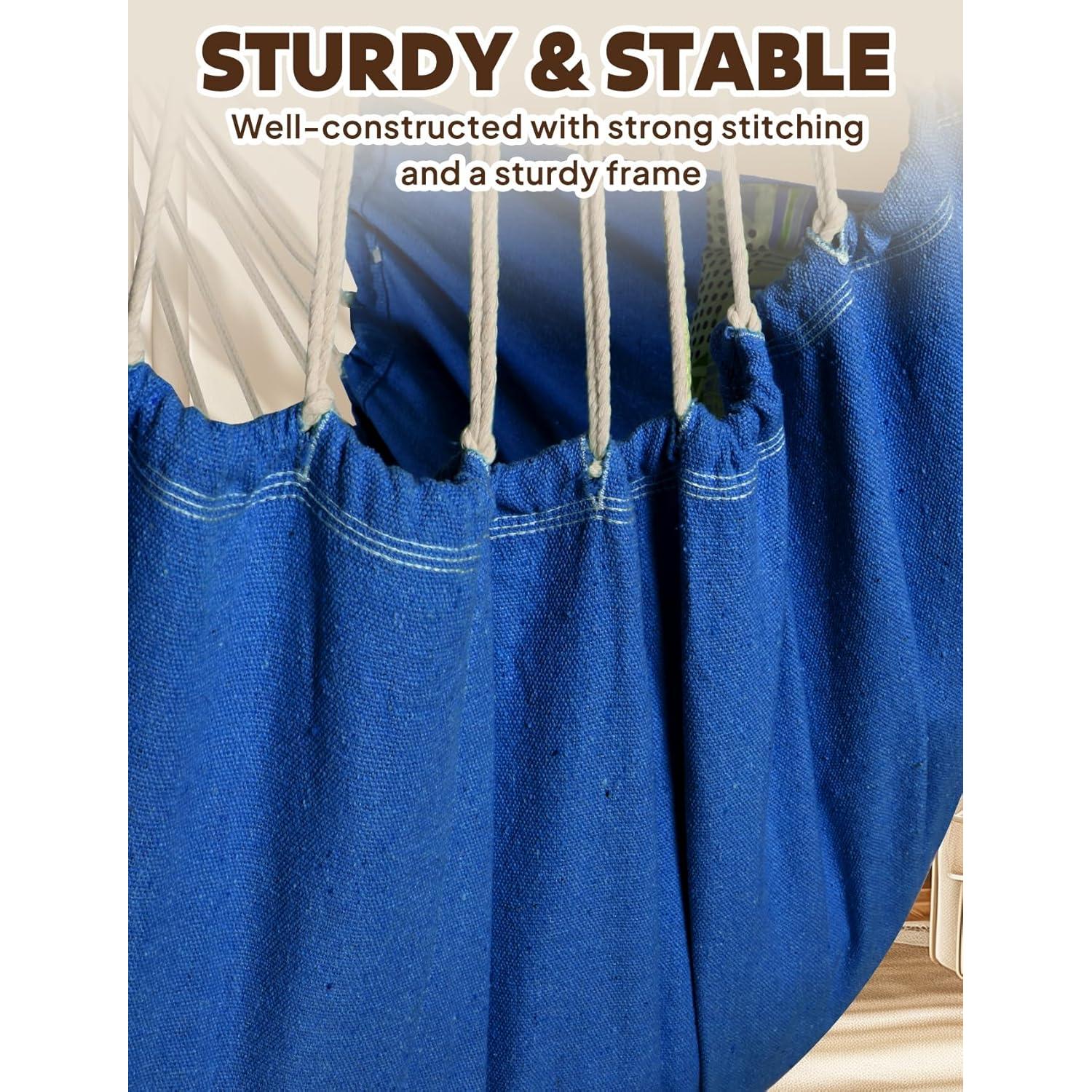 Silla Colgante Chihee Azul Real con 2 Cojines y Cintas