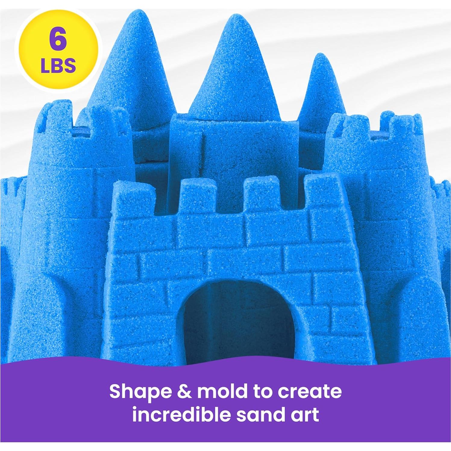 Kinetic Sand Mega Mixin 2.72 kg - Arena Roja, Amarilla y Azul