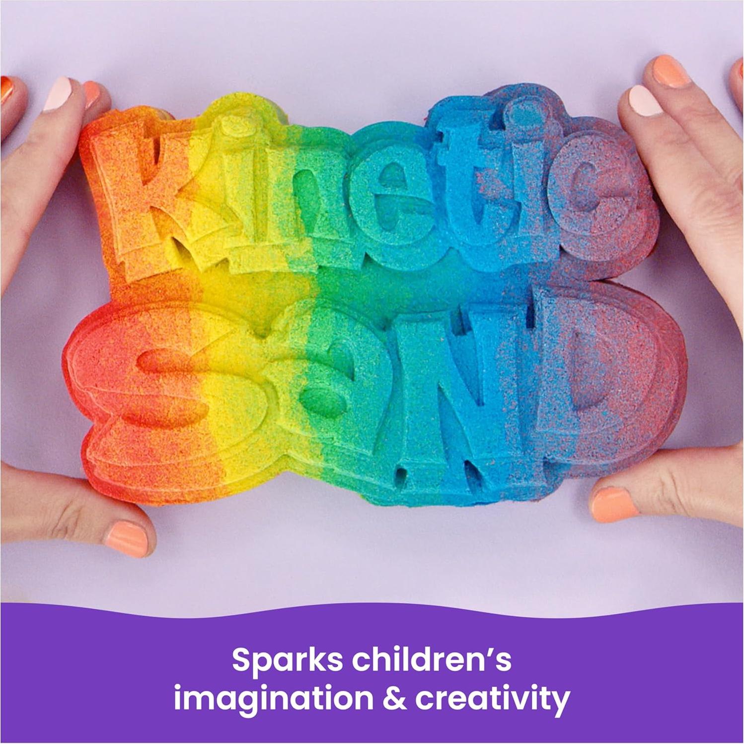 Kinetic Sand Mega Mixin 2.72 kg - Arena Roja, Amarilla y Azul