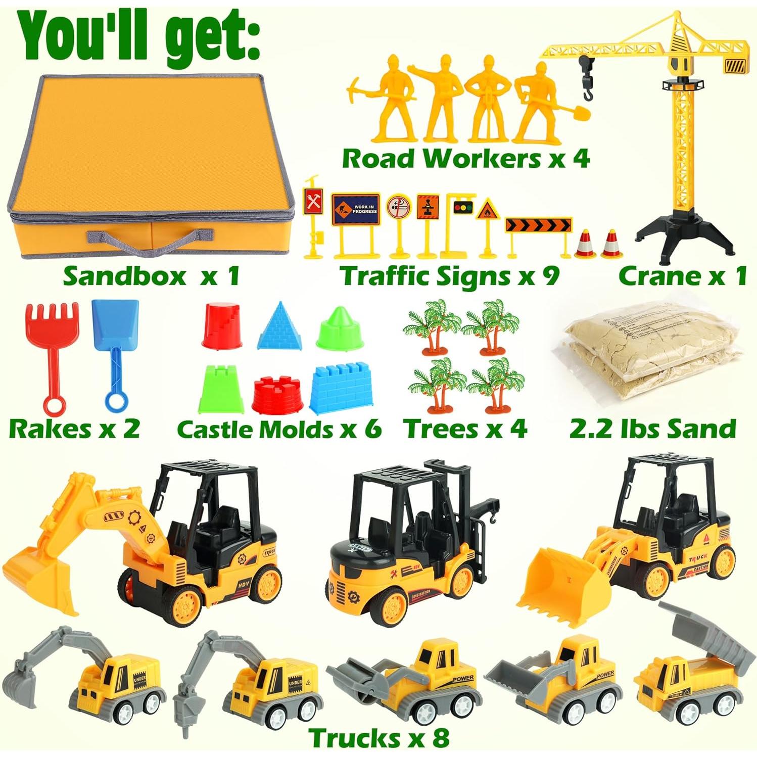 Kit de Construcción de Arena Billeeit - 36 Piezas para Niños 3+