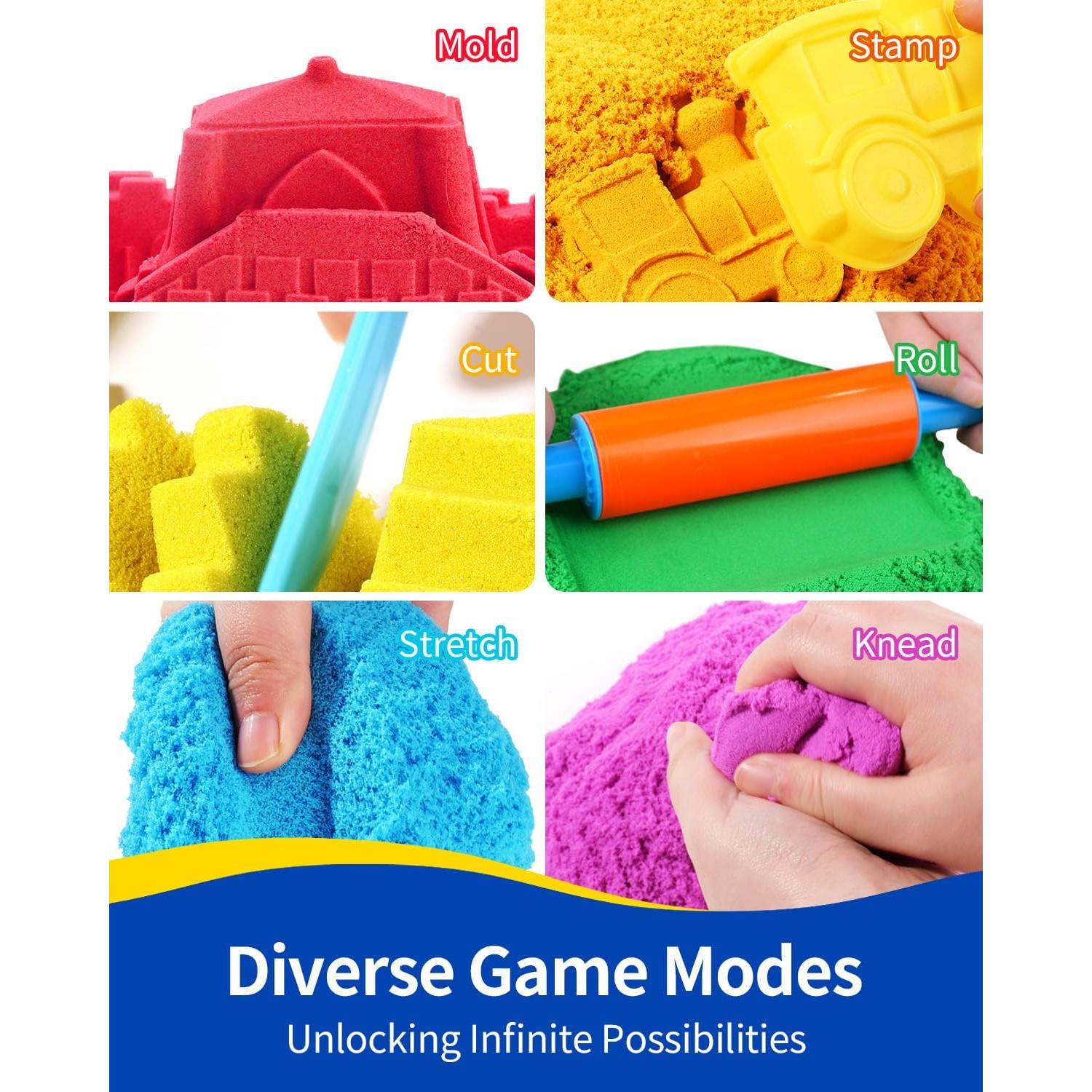 Arena Moldeable Multicolor OleOletOy 5.44 kg - Juguetes Sensoriales