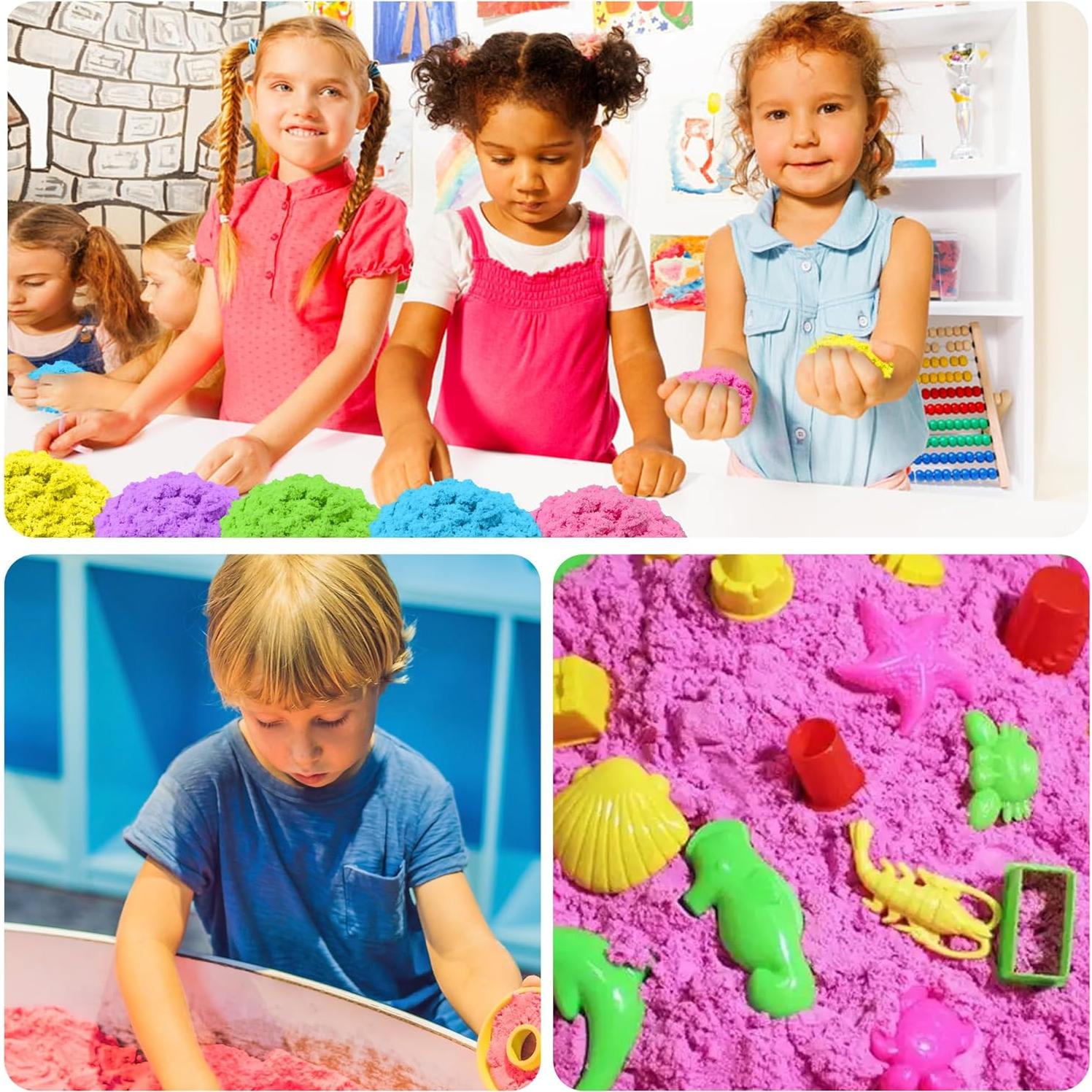 Kit de Arena Sensorial Colorida y Elástica Carolart - 5 Colores