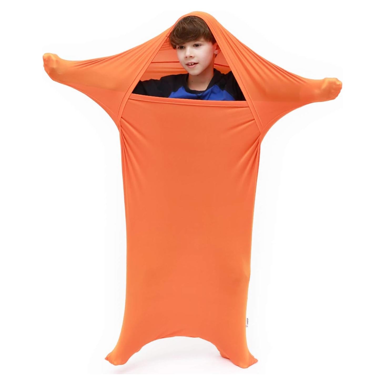 Calcetín Sensorial Premium Sanho, Pequeño, Naranja, 89x51 cm