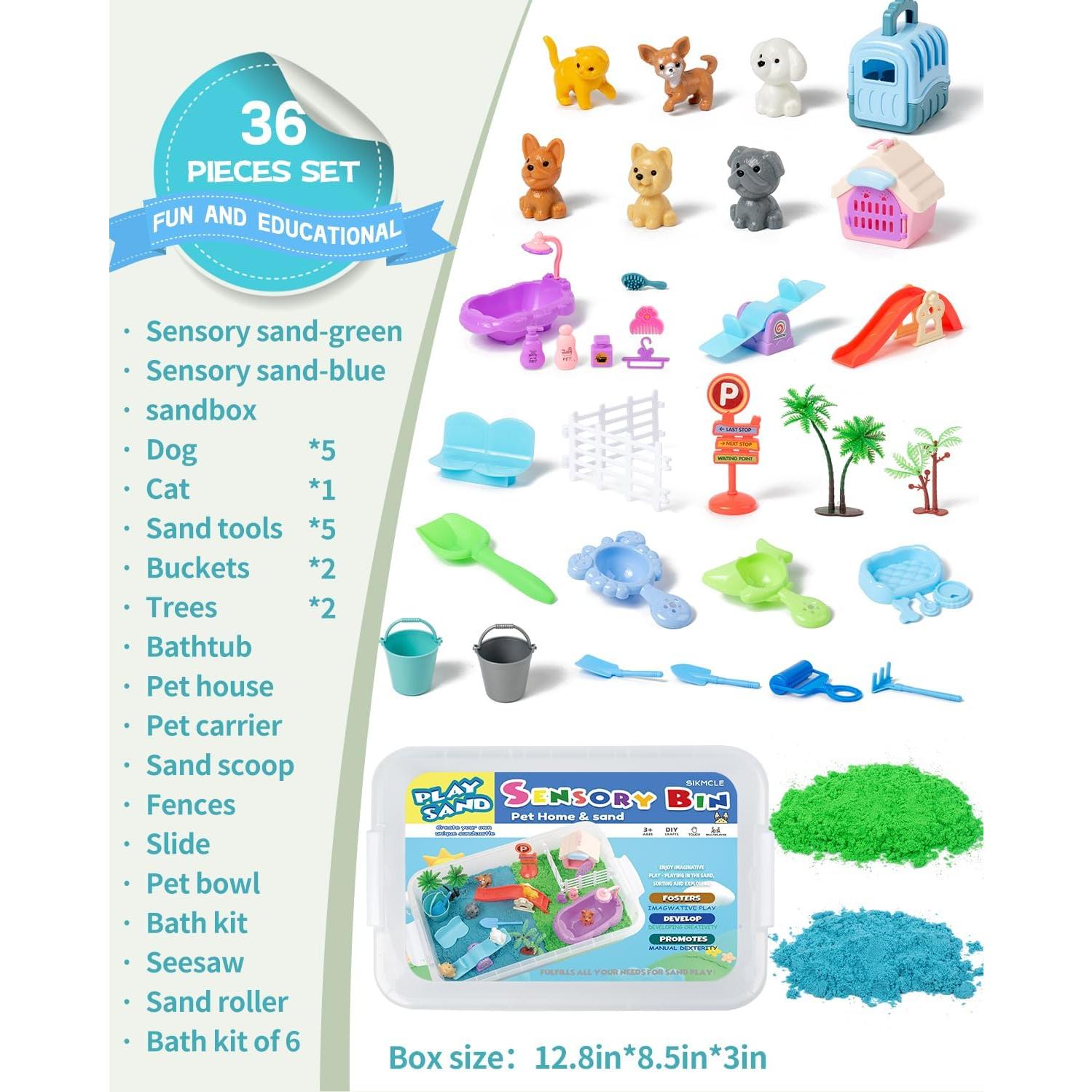 Caja Sensorial para Mascotas Sikmcle con Arena Moldeable