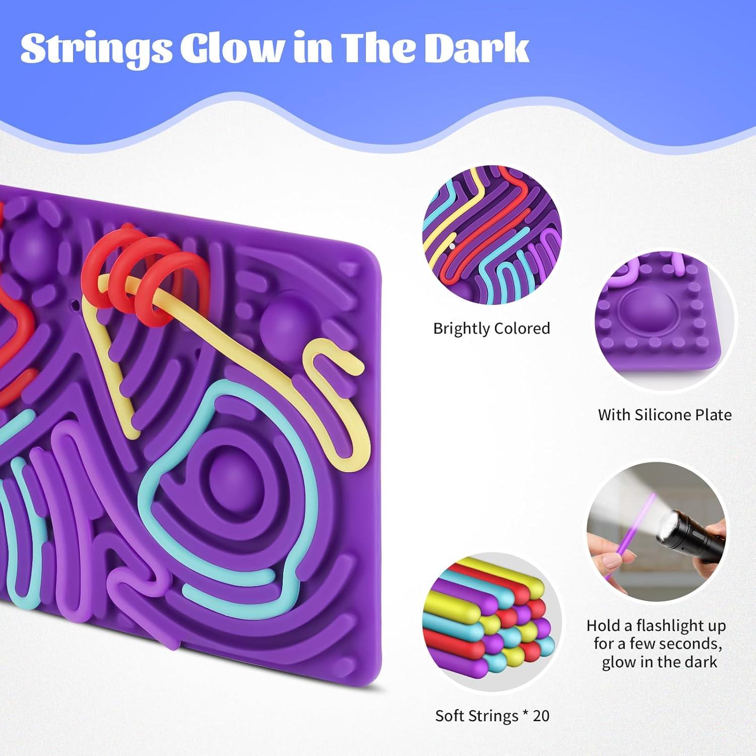 Tablero de Actividad Sensorial QETRABONE 16.99x10.74cm 20 Cuerdas